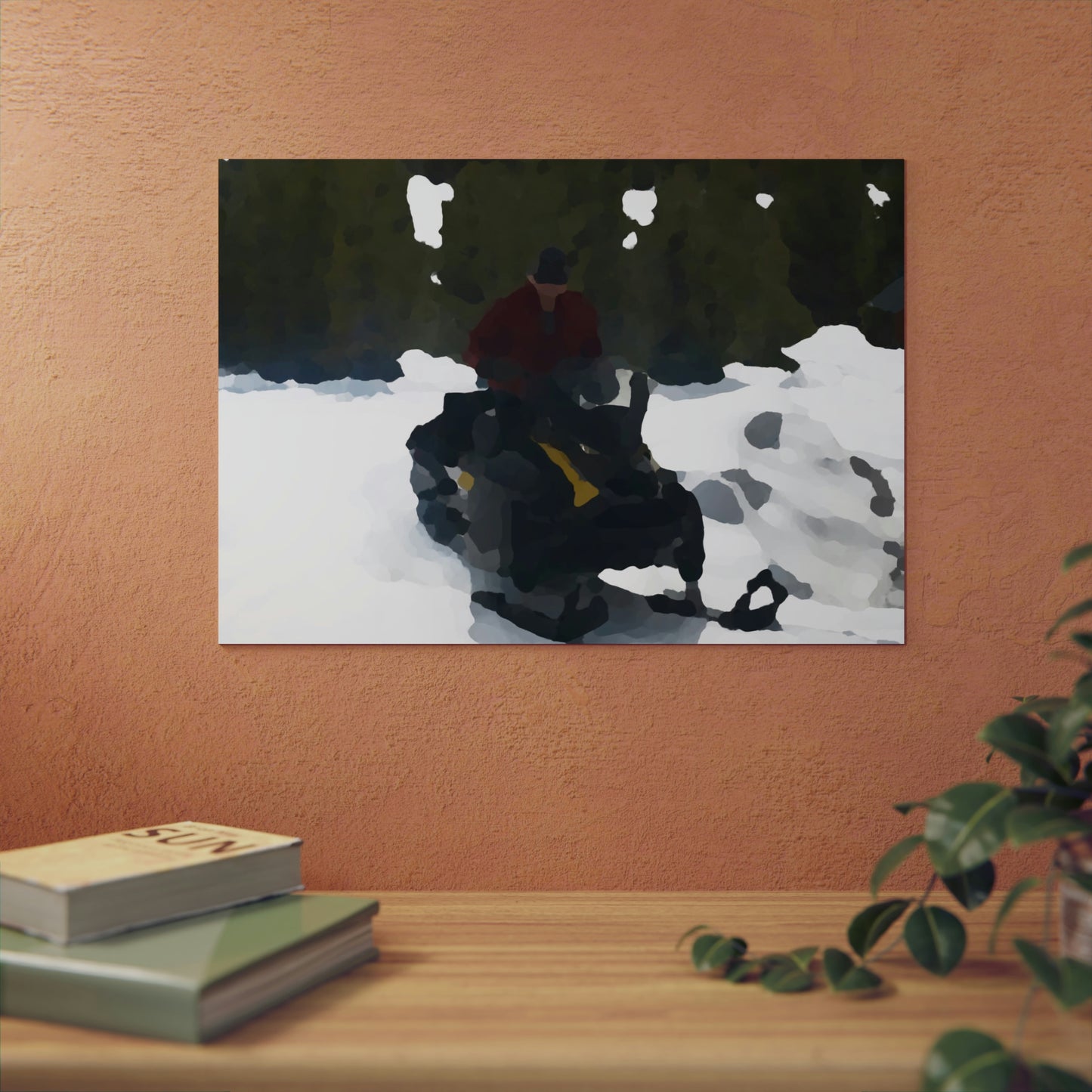Aluminum Composite Panels ... "Snowmobiling A Mountain Paradise" ... Circa April 2021 ... Original Works ... (Full_Spectrum_Oilification ... )