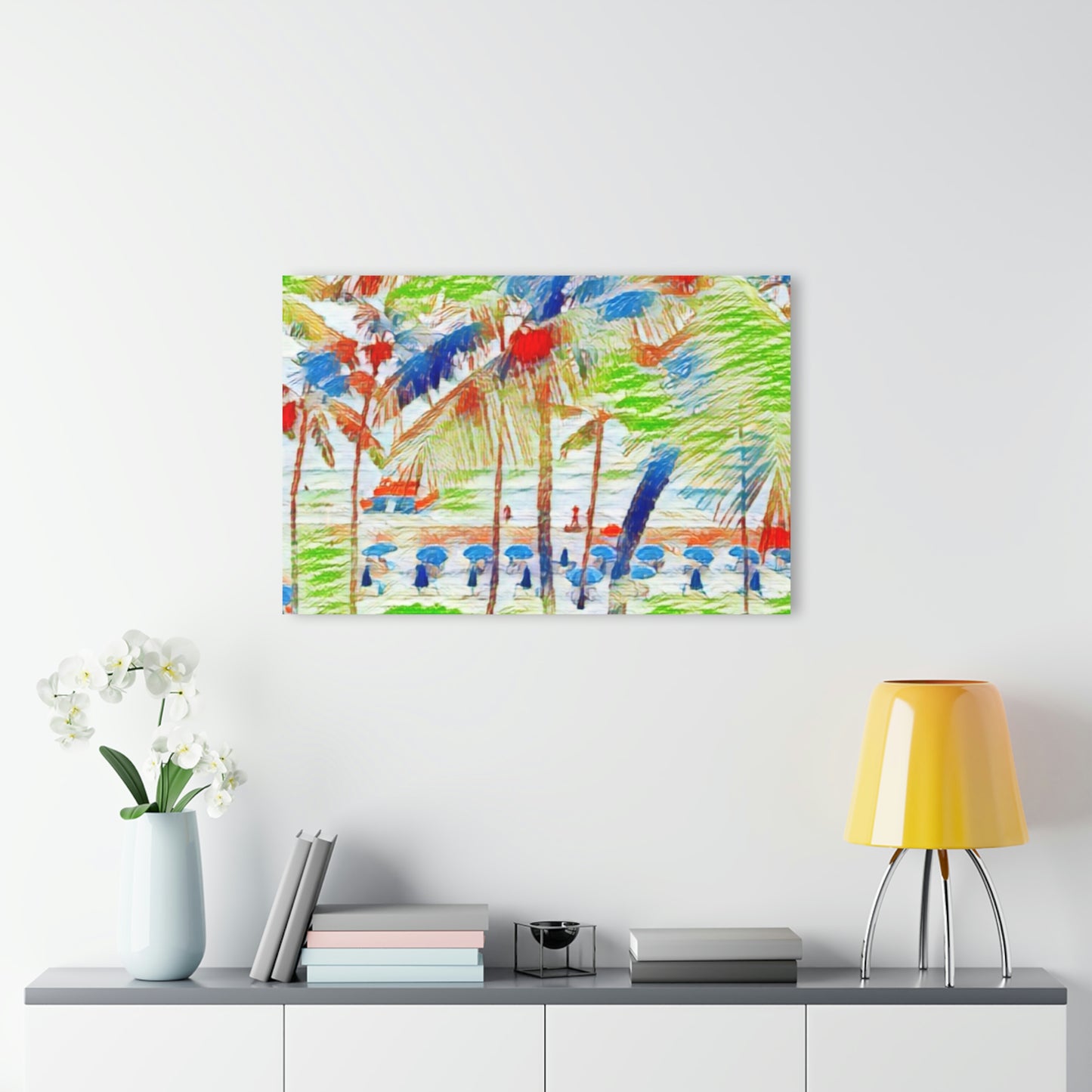 Acrylic Prints (French Cleat Hanging) ... "The Royal Hawai'ian: Waikiki Beach_Beach" ... Honolulu, HI ... Ocotber 2014 (Halloween) ... Original Works ...