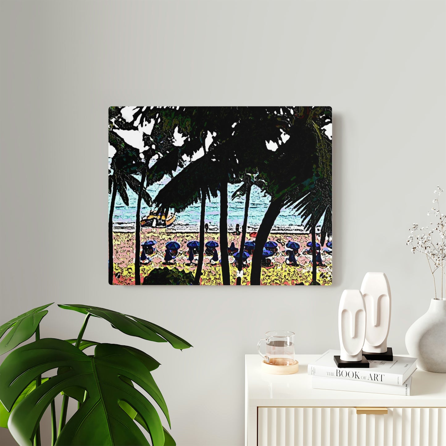 Acrylic Wall Art Panels ... "A Beautiful Beach Amongst The Palms" ... The Outrigger Waikiki, Honolulu, Oahu ... Original Works ...