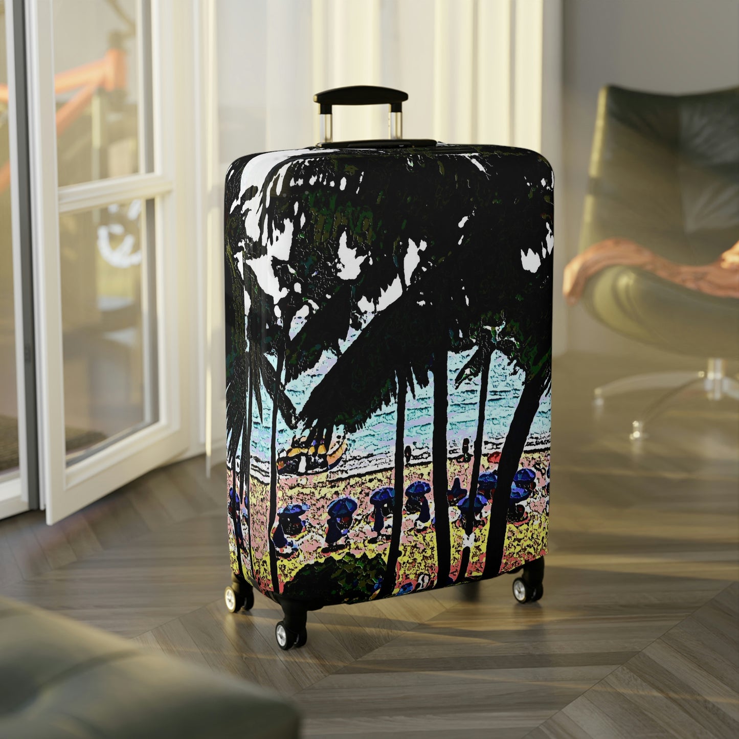 Luggage Cover ... "A Beautiful Beach Amongst The Palms" ... The Outrigger Waikiki, Honolulu, Oahu ... Original Works ...