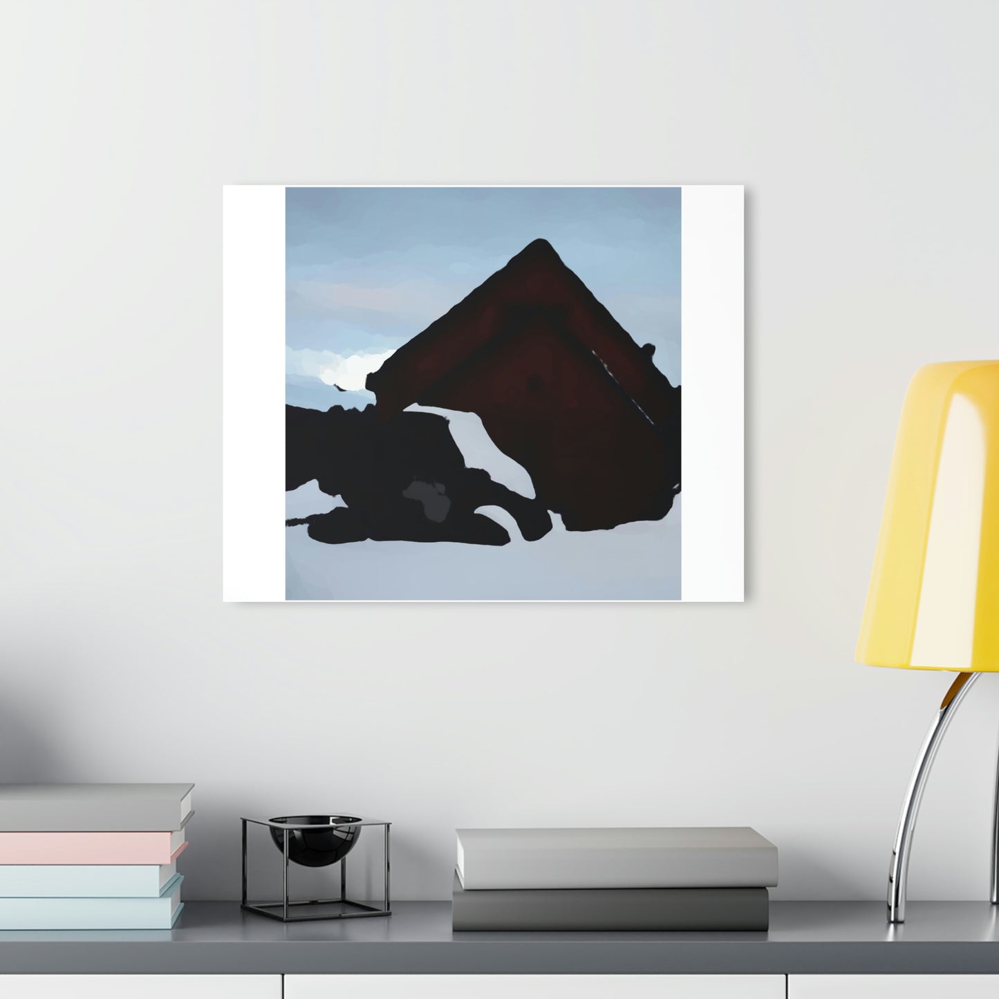 Acrylic Prints (French Cleat Hanging) ... After An Intense Snow Storm ... 'Digging Out' ... A Vehicle & Cabin "In The Mountains" ... March 2023 ... Original Works ...