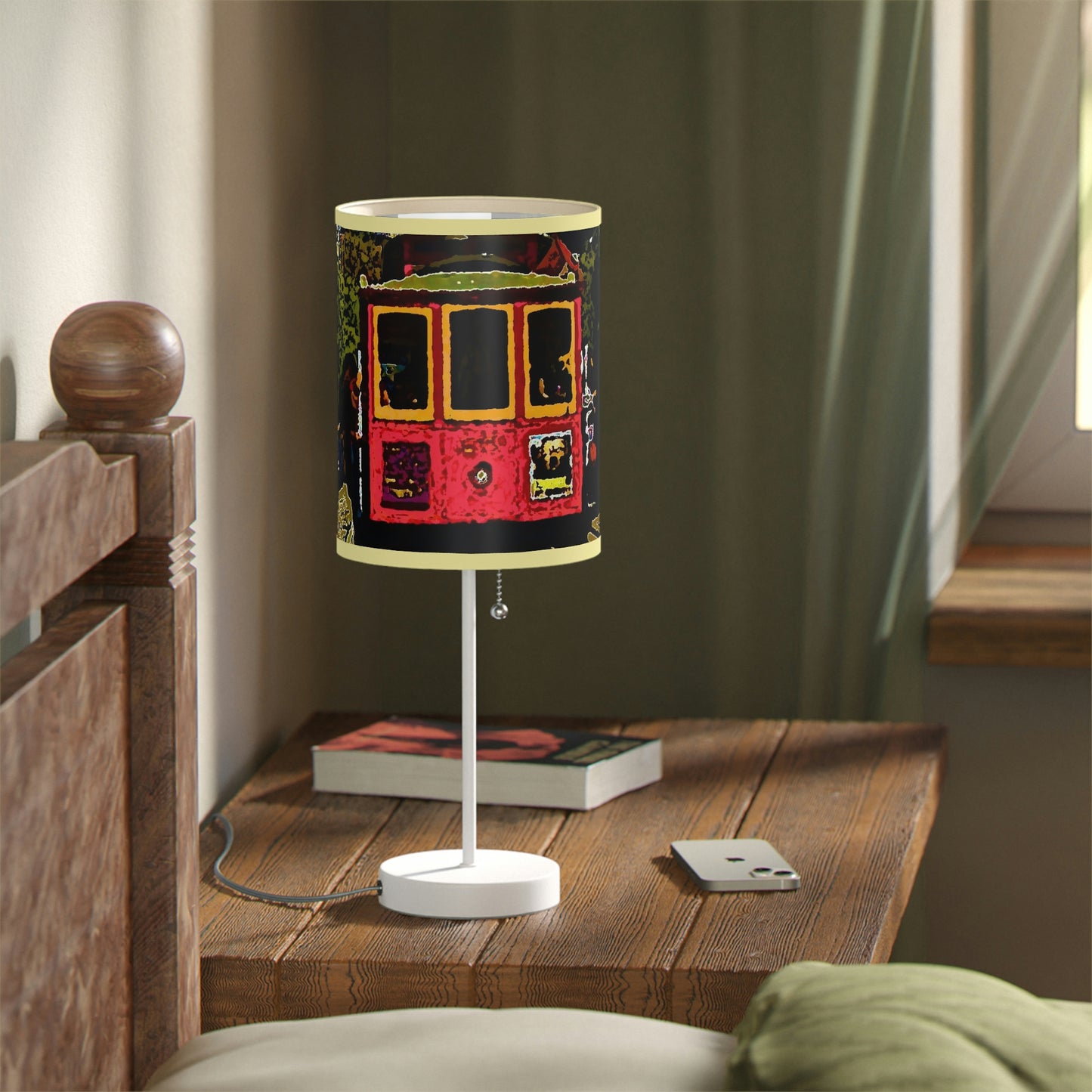 Lamp on a Stand, US|CA plug ... San Francisco ... 'A Rice-A-Roni-A-San Francisco Treat' ... "A Cable Car Classic" ... Family Archives: 1973 ... Original Works ...