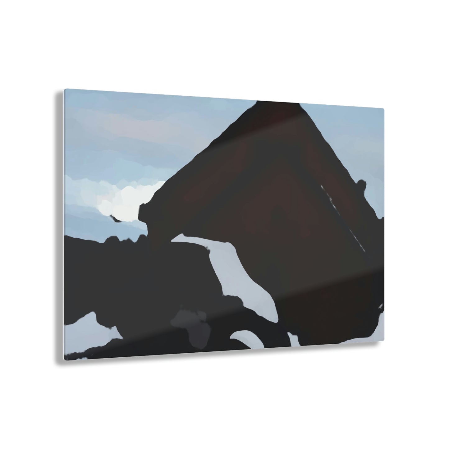 Acrylic Prints ... After An Intense Snow Storm ... 'Digging Out' ... A Vehicle & Cabin "In The Mountains" ... March 2023 ... Original Works ...