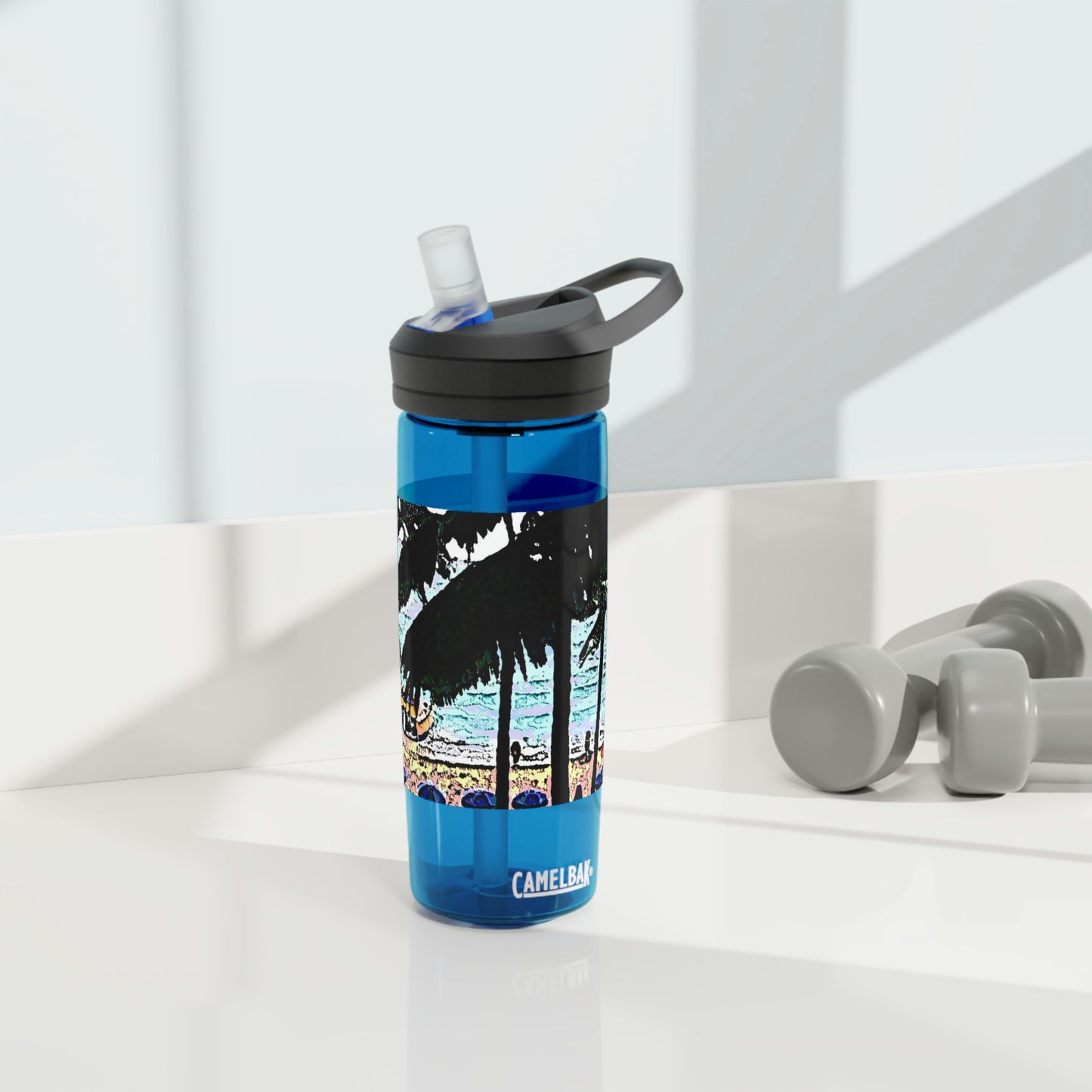 CamelBak Eddy®  Water Bottle, 20oz\25oz ... "A Beautiful Beach Amongst The Palms" ... The Outrigger Waikiki, Honolulu, Oahu ... Original Works ...