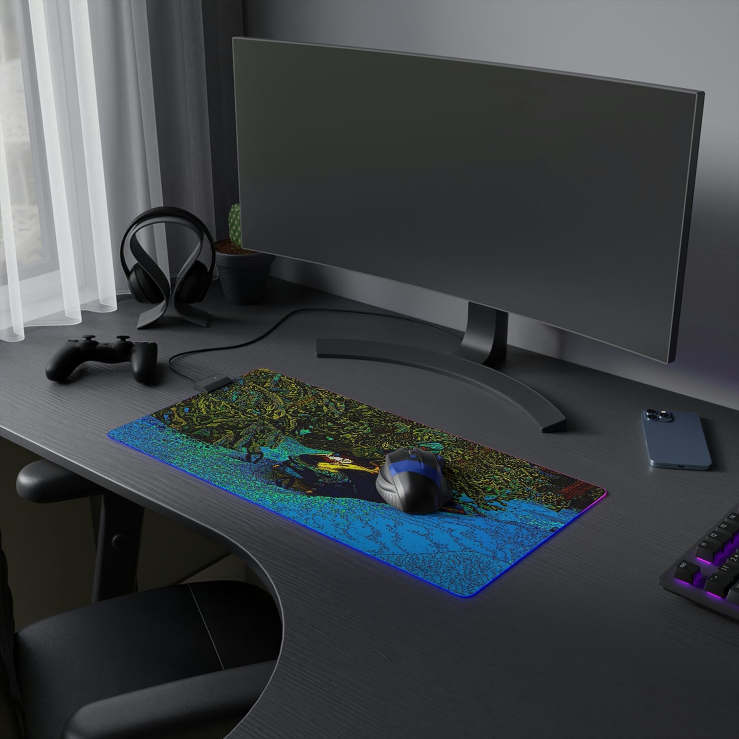 LED Gaming Mouse Pad ... Yep ... "Another Day ... Riding Through The Wilderness ... " ... February 2023 ... Original Works ...