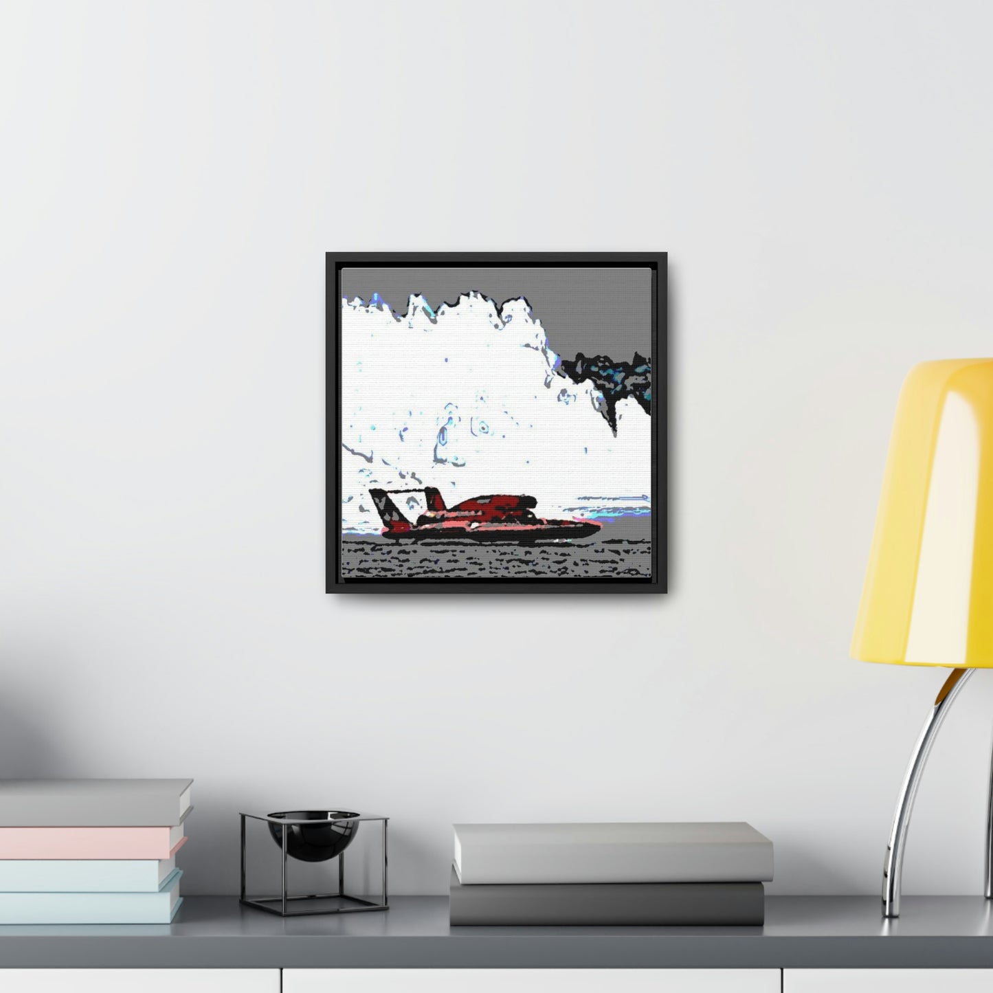 Gallery Canvas Wraps, Square Frame ...  Seattle Columbia Cup On Lake Washington ... "Dave Wilcox Heads For The Win" ... Associate Gift-Photo ... Original Works ...
