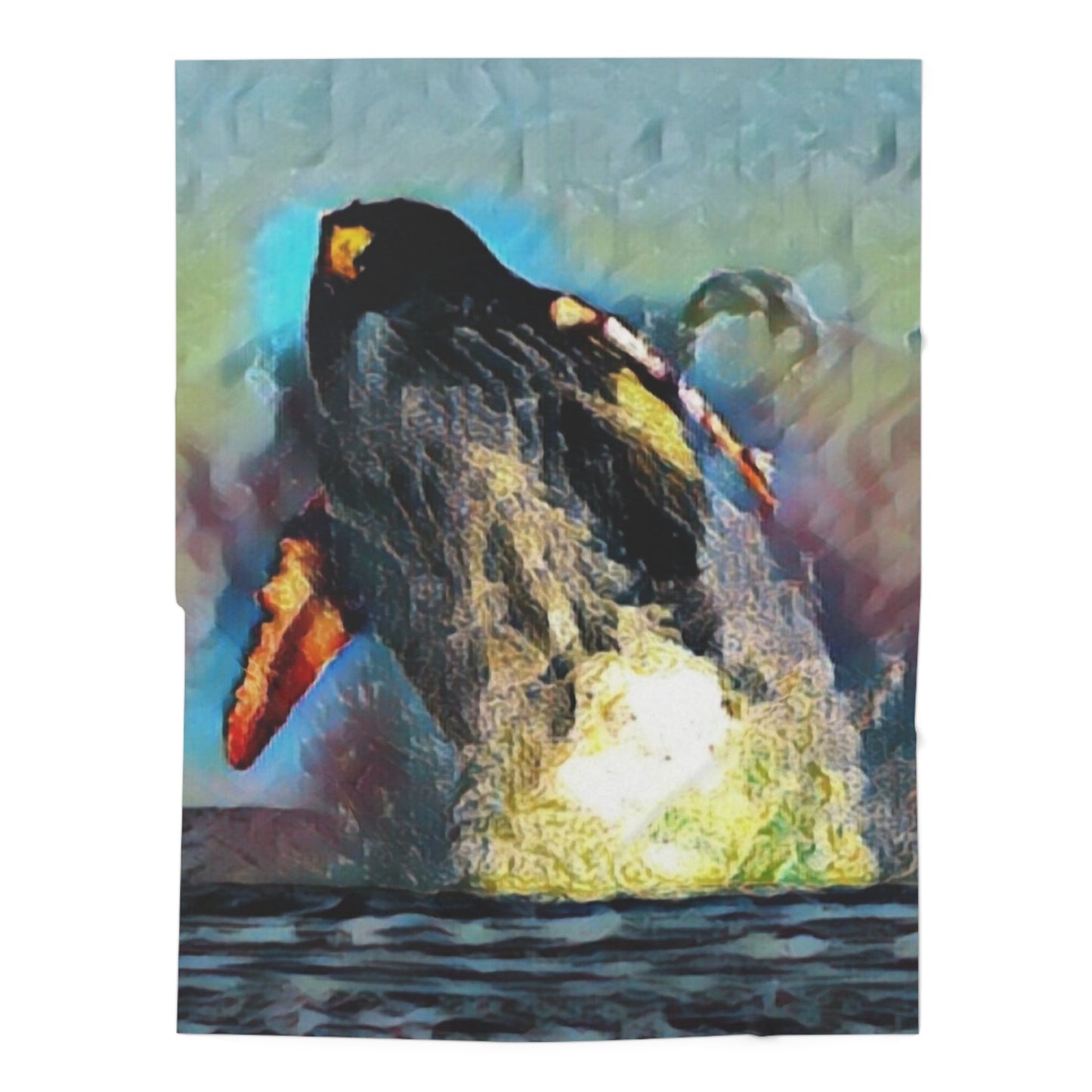 Baby Swaddle Blanket ... An Extraordinary Humpback Breach ... 'With Explosive Energy' ... Family Archives (KPH) ... Circa: 21st Century. Maui, HI ... Original Works ...