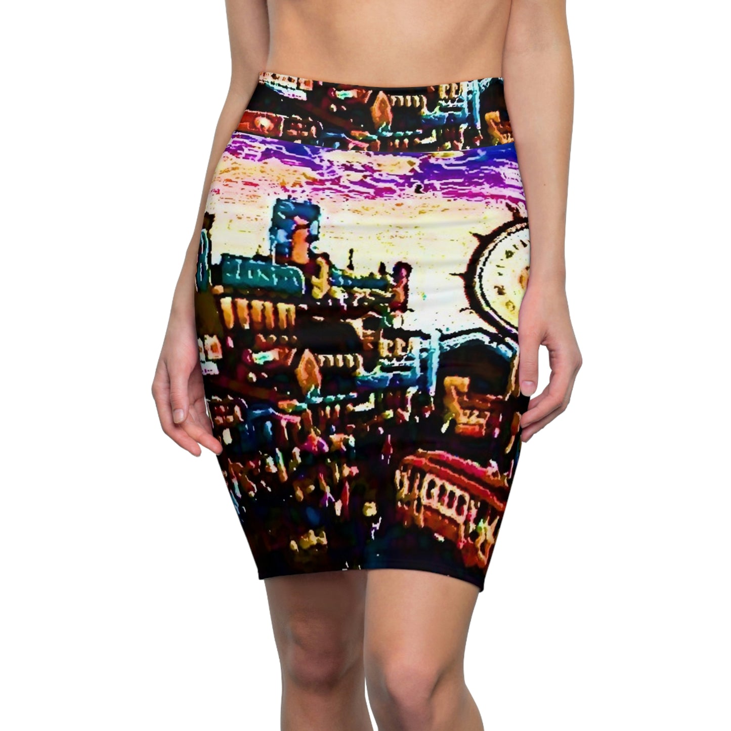 Women's Pencil Skirt ... "No.9 Fishermen's Grotto - Fishermen's Wharf, SF, California" ... Family Archives: 1970's ... Original Works ...
