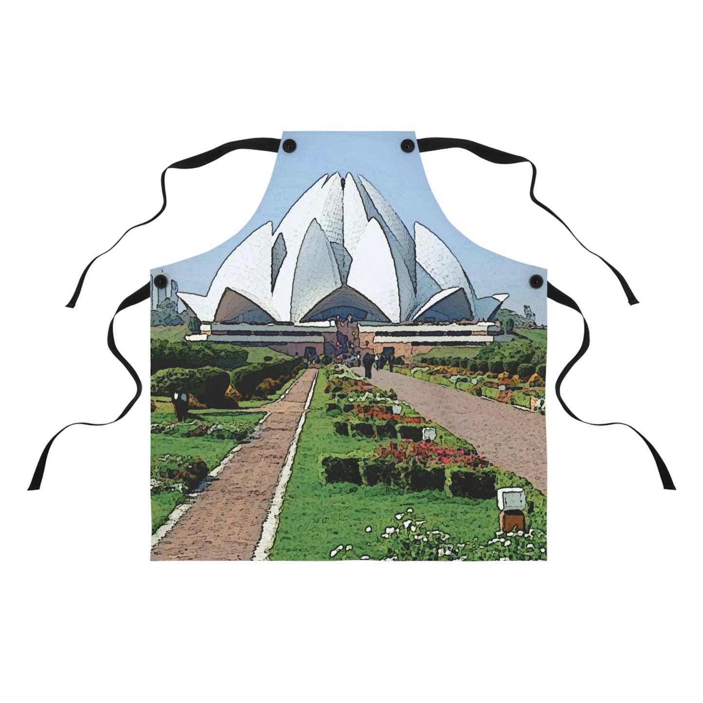 Apron ... 'Bahai'i House-Of-Worship' ... "Lotus Temple: Delhi, India, 2008" ... Original Works ...