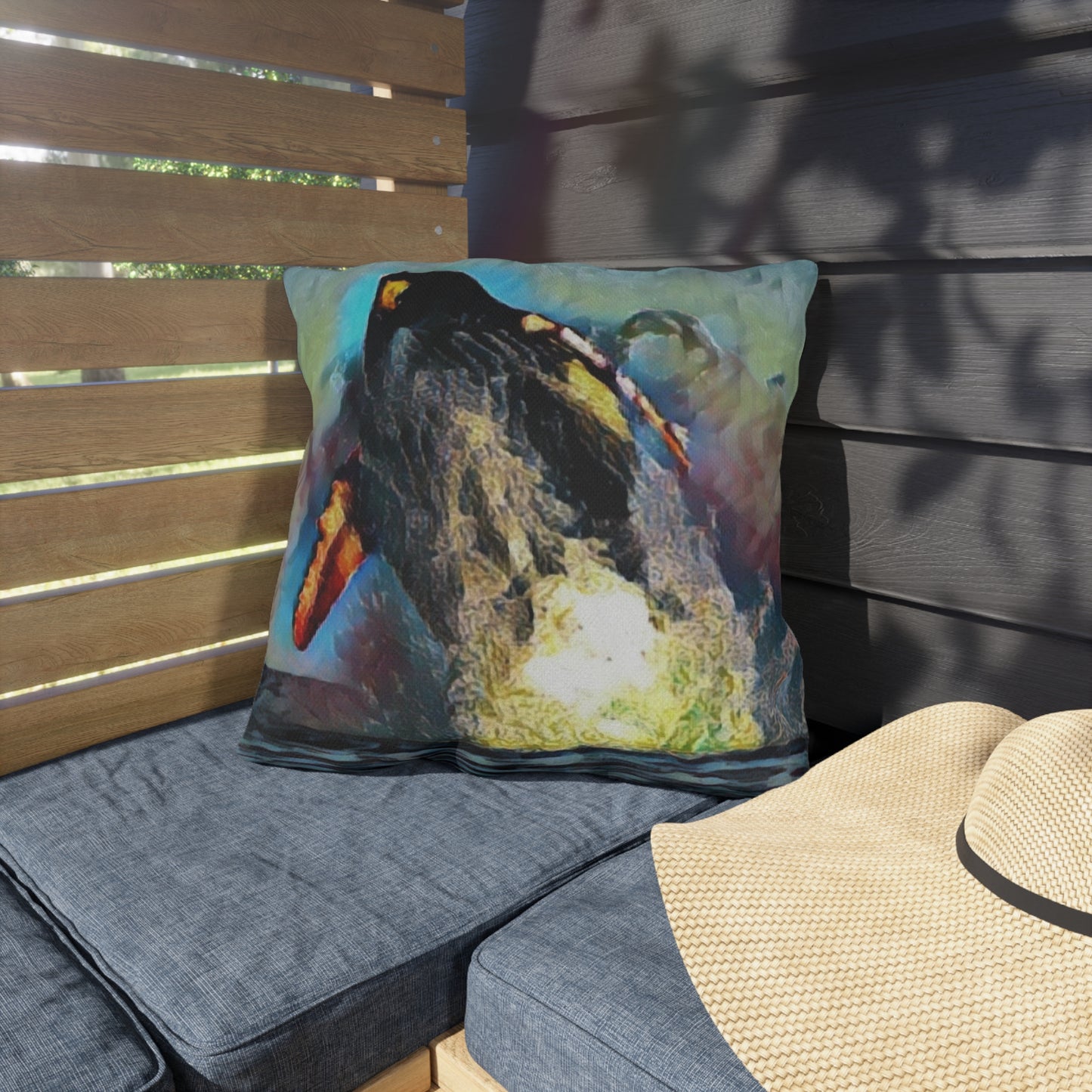 Outdoor Pillows ... An Extraordinary Humpback Breach ... 'With Explosive Energy' ... Family Archives (KPH) ... Circa: 21st Century. Maui, HI ... Original Works ...