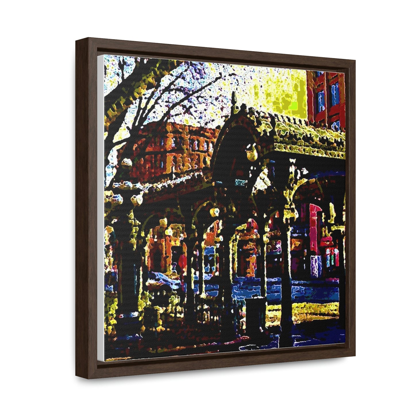 Gallery Canvas Wraps, Square Frame ... A Very Fine Place To Meet ... To Catch The Bus ... 'To Find A Friend' .. Just-To-Hangout ... Dr FJHolt Base Photo ... Original Works ...