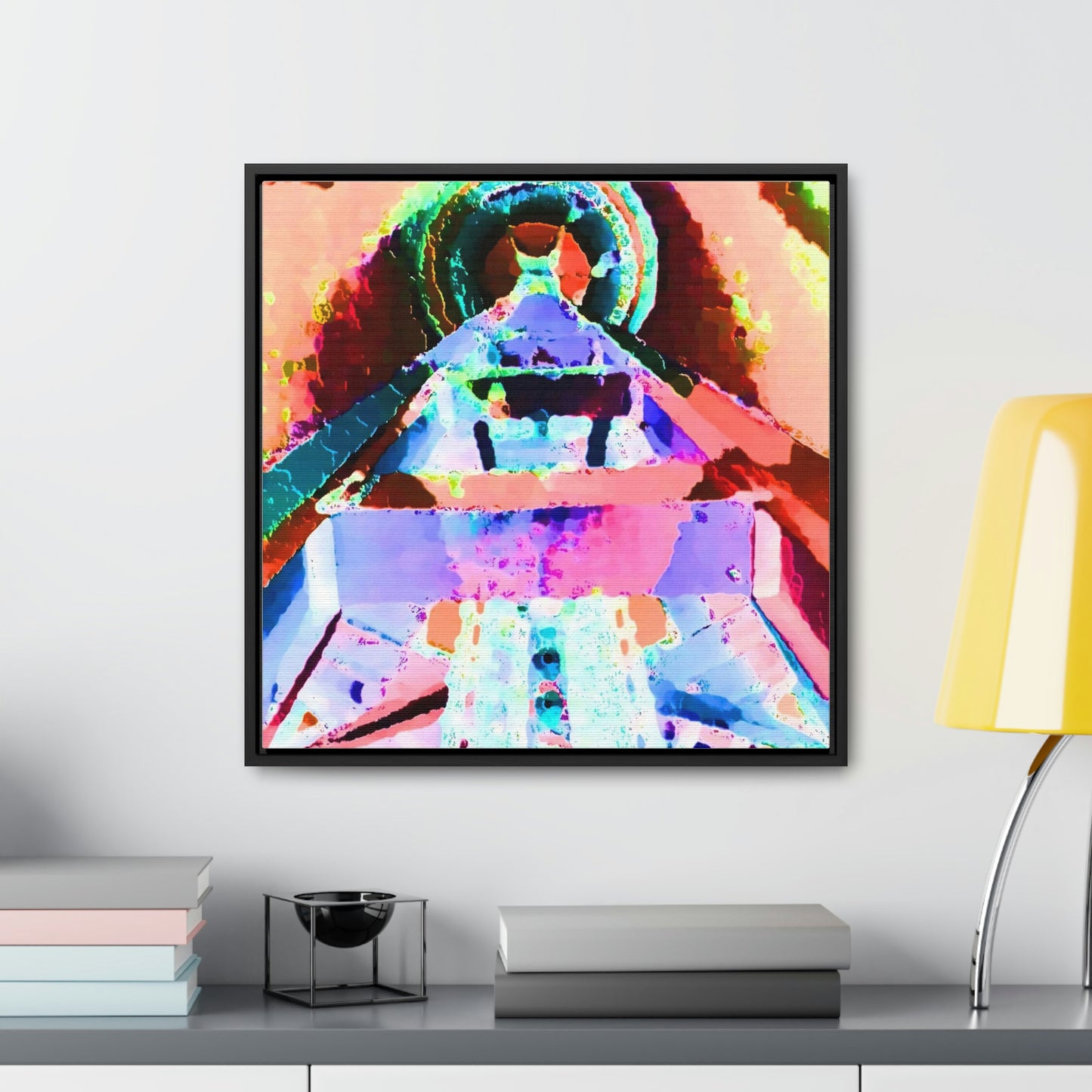 Gallery Canvas Wraps, Square Frame ... "Seattle's World Fair" ... Below Space Needle 'Looking Up' ... On A Very Rainy Morning (Father's Family Photo). ... Original ...