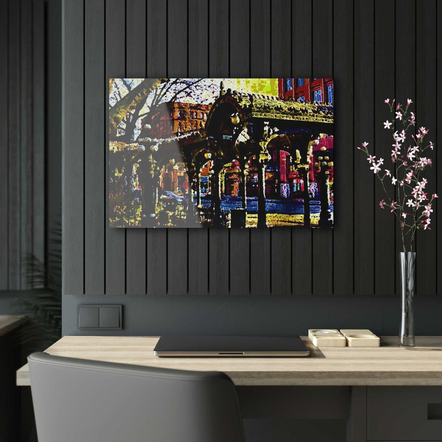 Acrylic Prints .. A Very Fine Place To Meet ... To Catch The Bus ... 'To Find A Friend' .. Just-To-Hangout ... Dr FJHolt Base Photo ... Original Works ...