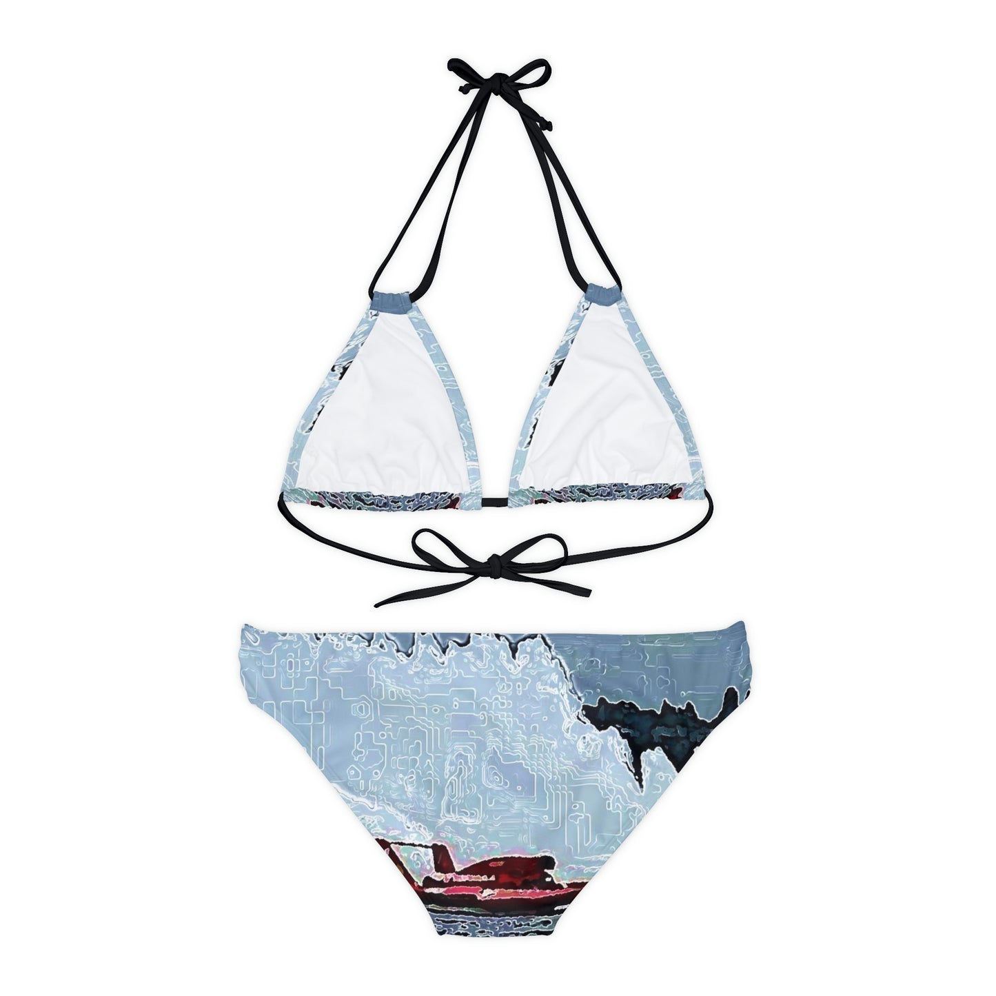 Strappy Bikini Set ... Seattle Columbia Cup On Lake Washington ... "Dave Wilcox Heads For The Win" ... Associate Gift-Photo ... Original Works ...