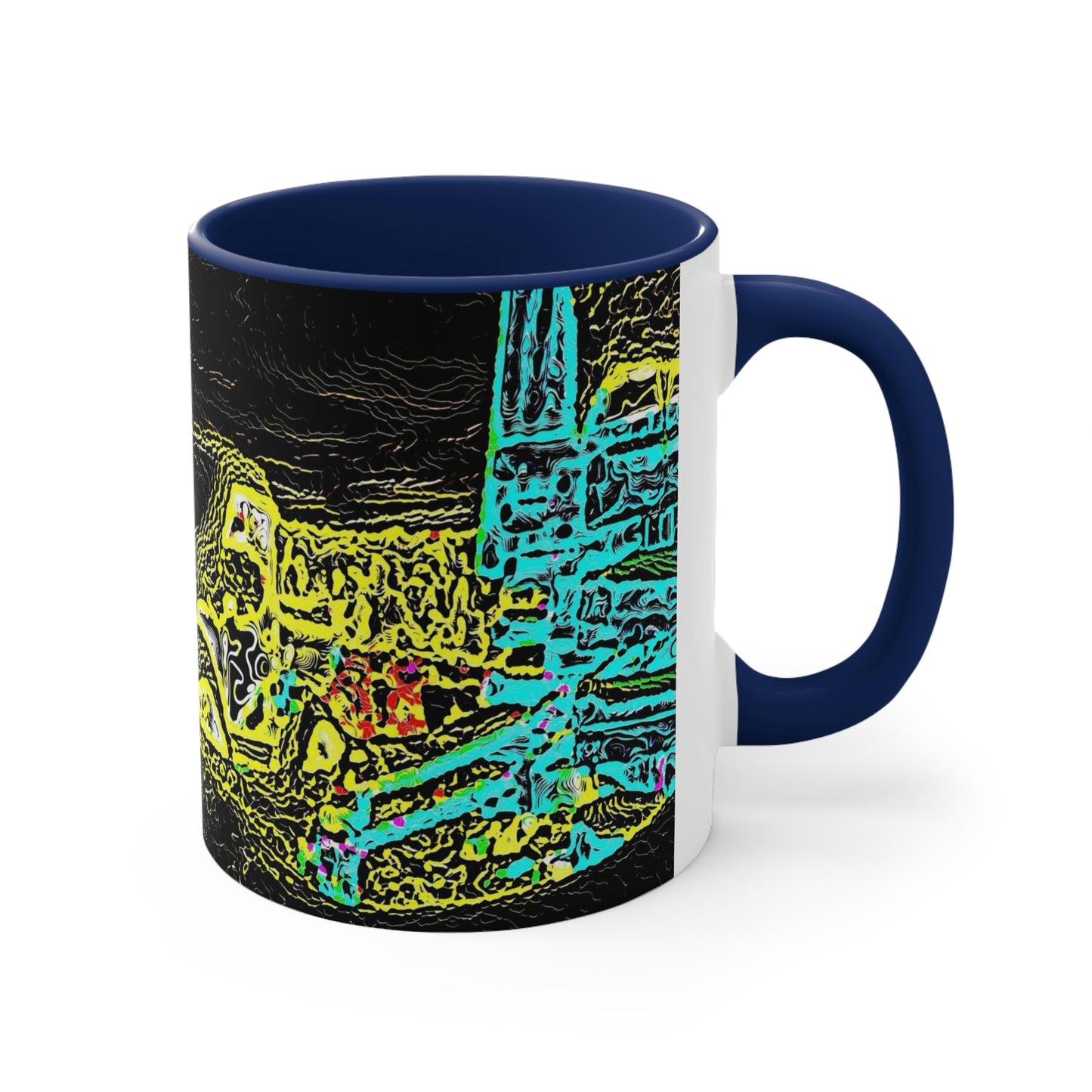 Accent Coffee Mug, 11oz ... "Snow Vehicle In Snow Storm At-Rest" ... Circa 12Mar23 ... Central Idaho ... 18-Hours Rendering Time: Original Works ...