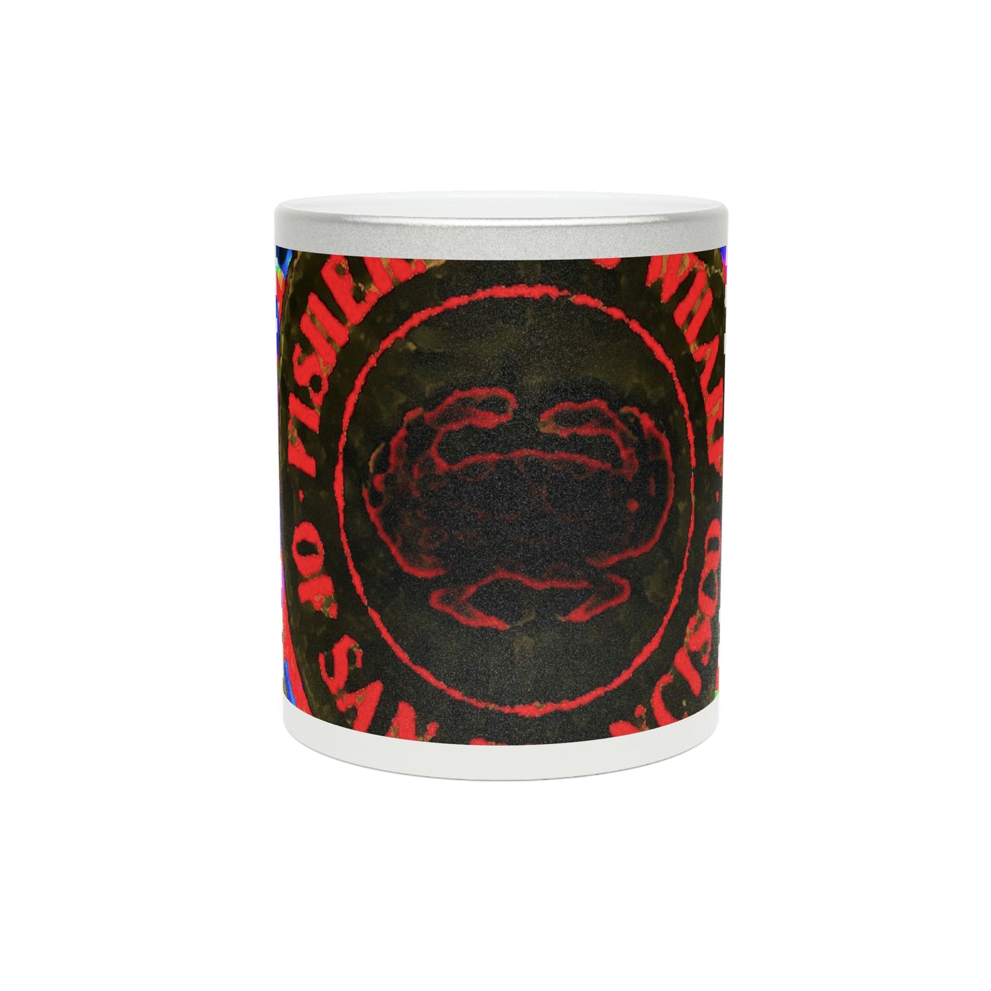 Metallic Mug (Silver\Gold) ... "No.9 Fishermen's Grotto - Fishermen's Wharf, SF, California" ... Family Archives: 1970's ... Original Works ...