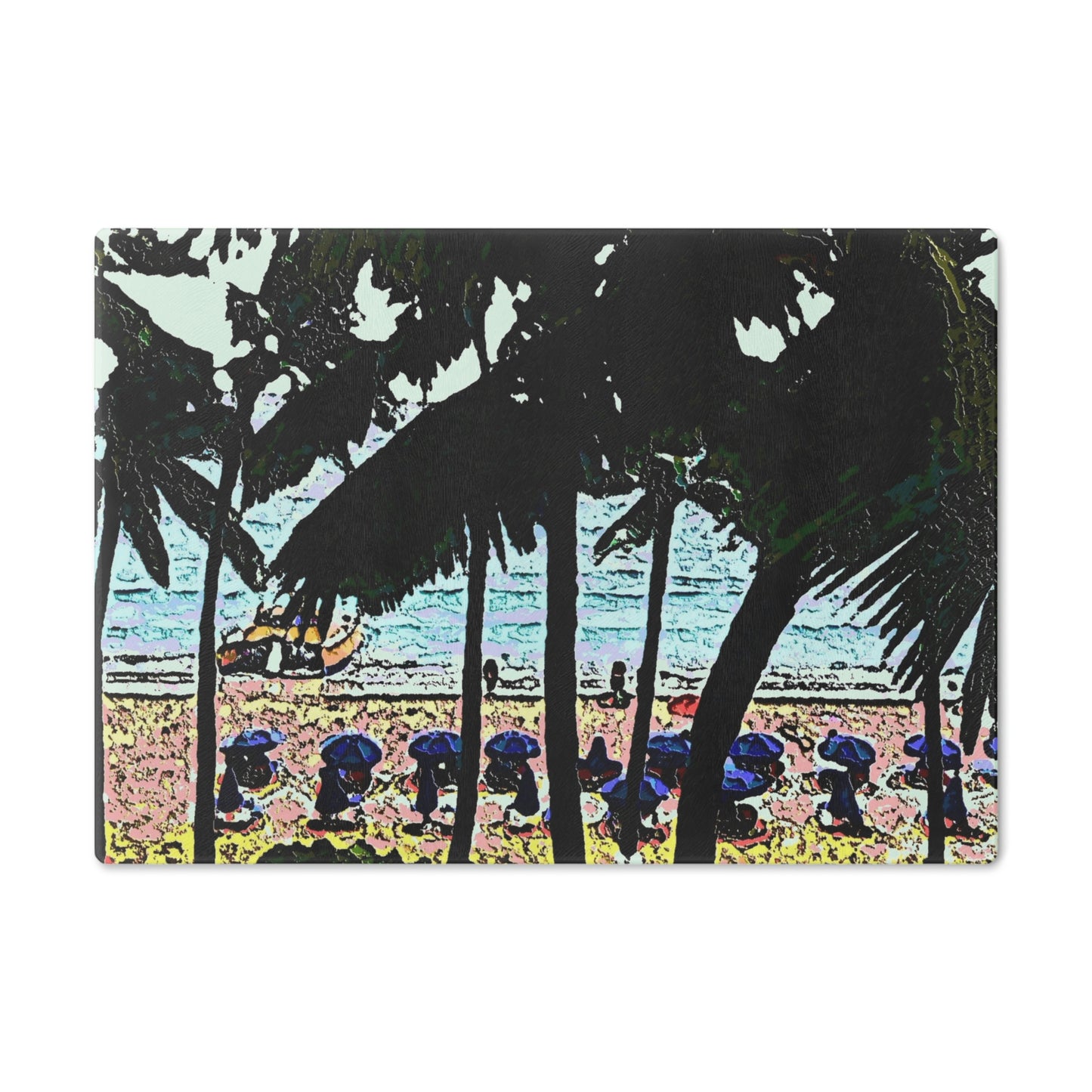 Cutting Board ... "A Beautiful Beach Amongst The Palms" ... The Outrigger Waikiki, Honolulu, Oahu ... Original Works ...