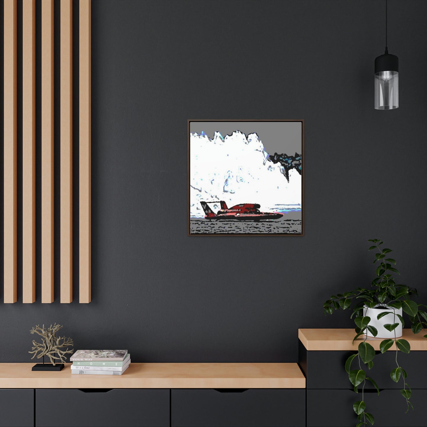 Gallery Canvas Wraps, Square Frame ...  Seattle Columbia Cup On Lake Washington ... "Dave Wilcox Heads For The Win" ... Associate Gift-Photo ... Original Works ...