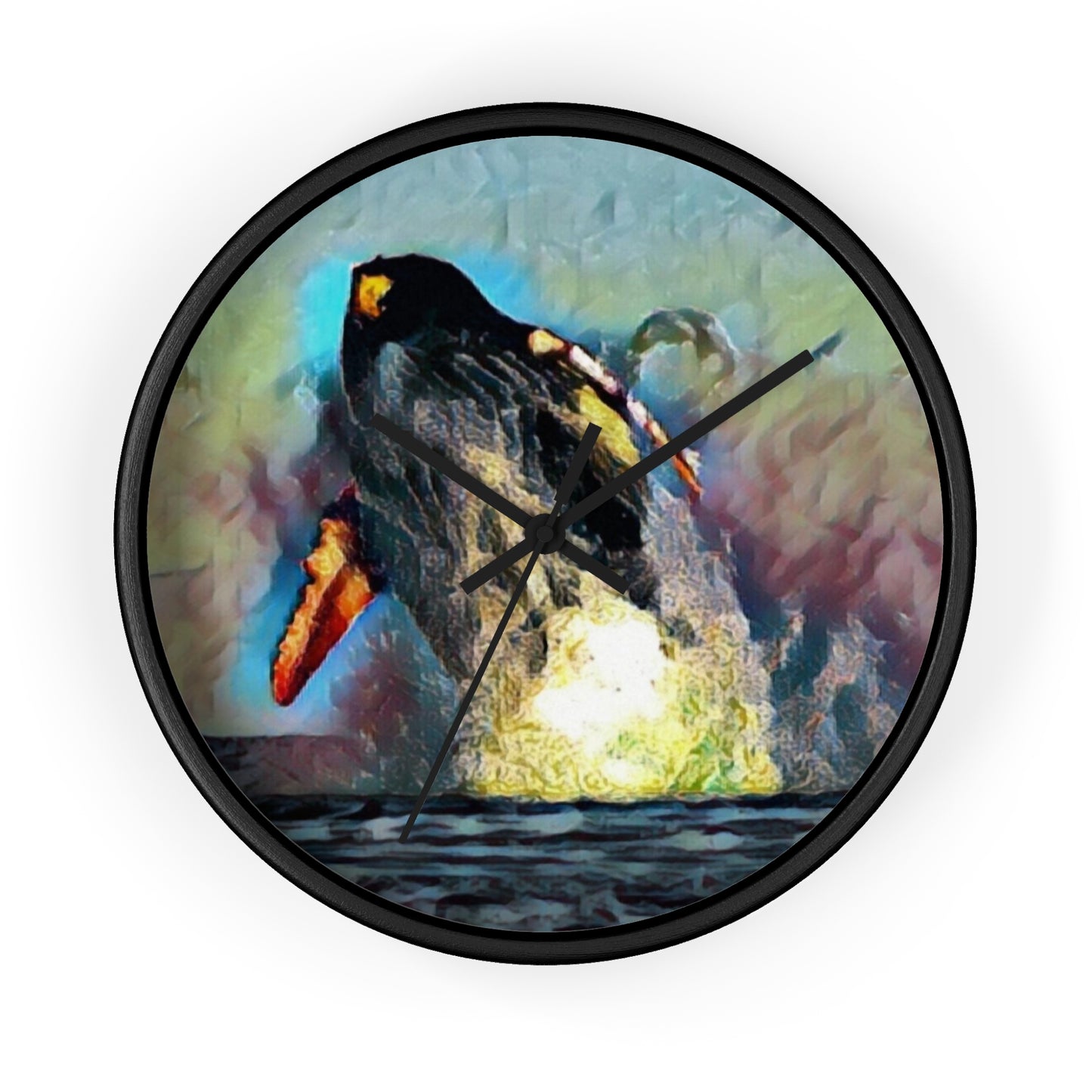 Wall Clock ... An Extraordinary Humpback Breach ... 'With Explosive Energy' ... Family Archives (KPH) ... Circa: 21st Century. Maui, HI ... Original Works ...