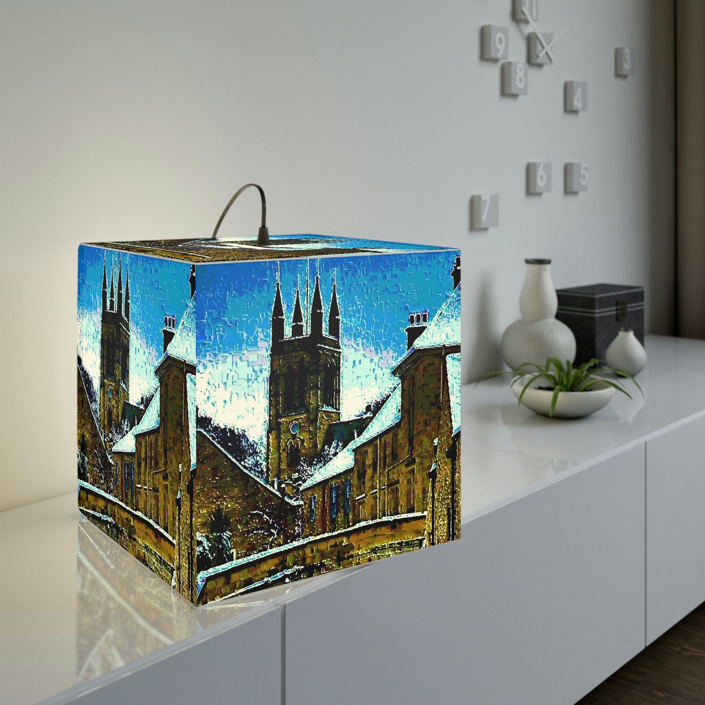 Light Cube Lamp ... Walikng The Streets & Alleys ... 'Strolling The Canals ... '  ... Original Works  ...