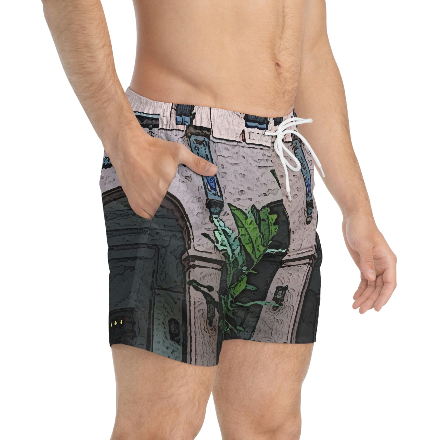 Swim Trunks ... "La Grande Entree" At: 'The Pink Palace' ... The Royal Hawai'ian ... Honolulu, HI ... '27Oct2014' ... Original Works ...