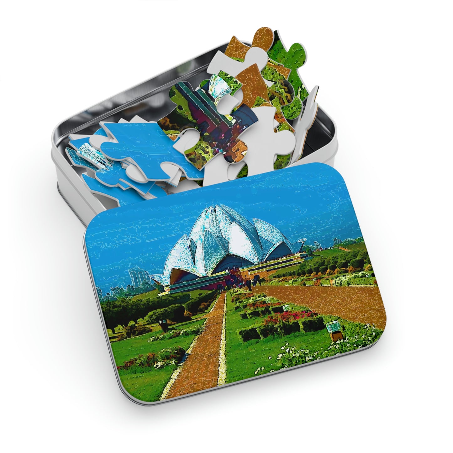 Jigsaw Puzzle (30, 110, 252, 500,1000-Piece) ... 'Bahai'i House-Of-Worship' ... "Lotus Temple: Delhi, India, 2008" ... Original Works ...