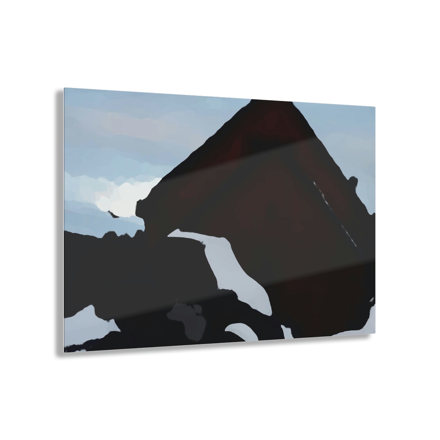 Acrylic Prints ... After An Intense Snow Storm ... 'Digging Out' ... A Vehicle & Cabin "In The Mountains" ... March 2023 ... Original Works ...