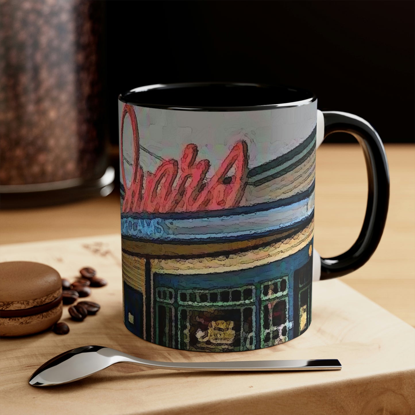 Accent Coffee Mug, 11oz ...  In-A-Hurry & Stressed? ... Remember: Keep "Clam" ... Clam_Happy ...  'Ivars: Seattle Waterfront' ... Personal Archives ... Original Works ...