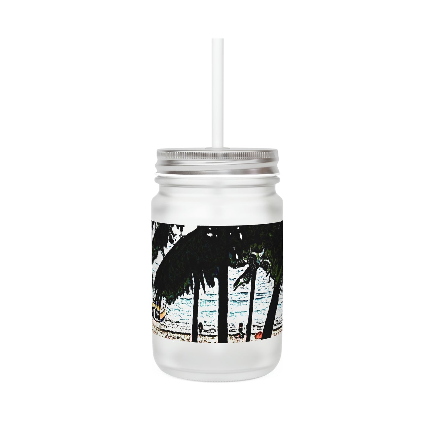 Mason Jar ... "A Beautiful Beach Amongst The Palms" ... The Outrigger Waikiki, Honolulu, Oahu ... Original Works ...