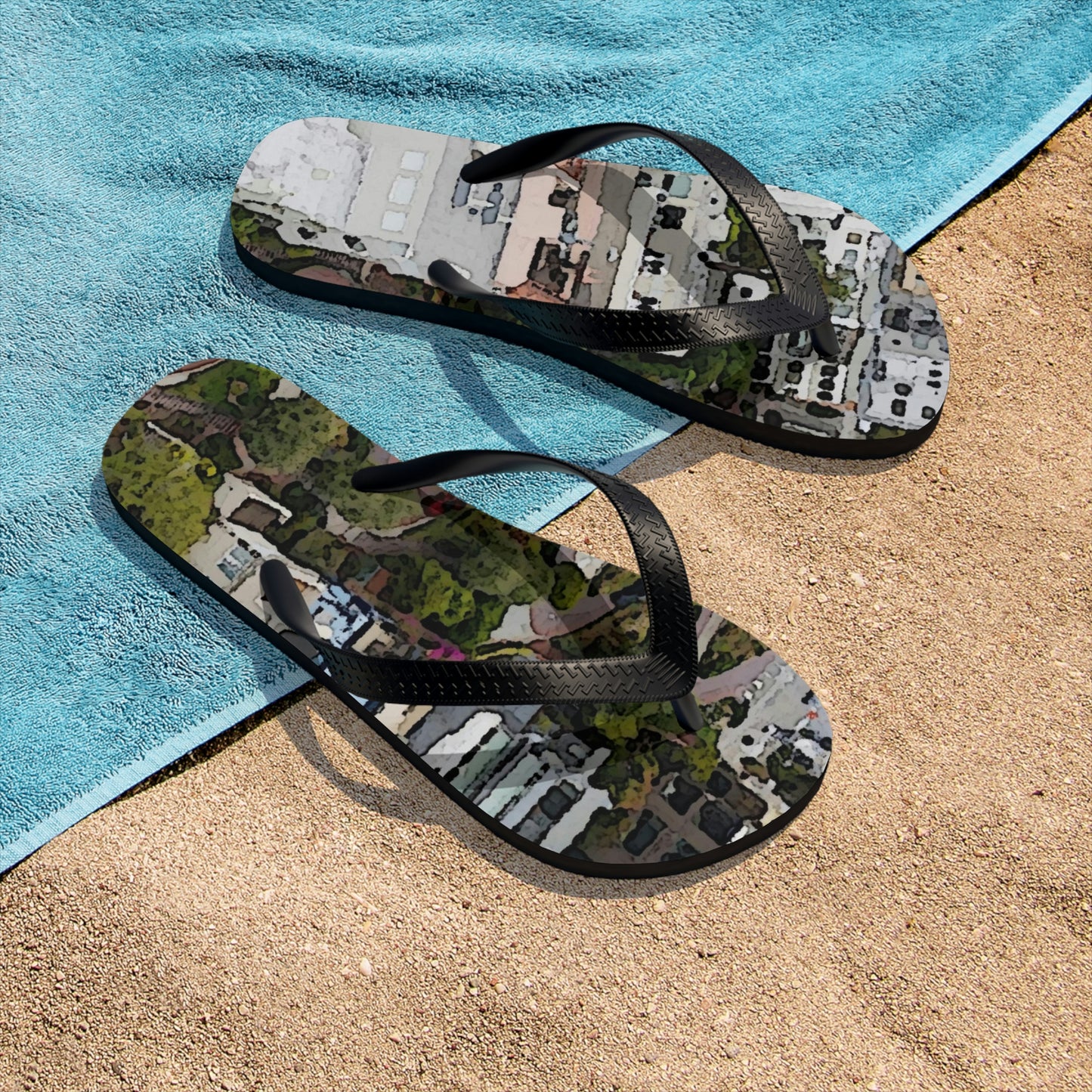 Unisex Flip-Flops ... A Crazy Street ... 'Eight Winding Curve-Switchbacks' ... "Lombard Street, San Francisco, CA' ... Family Archives: 1970's ... Original Works ...