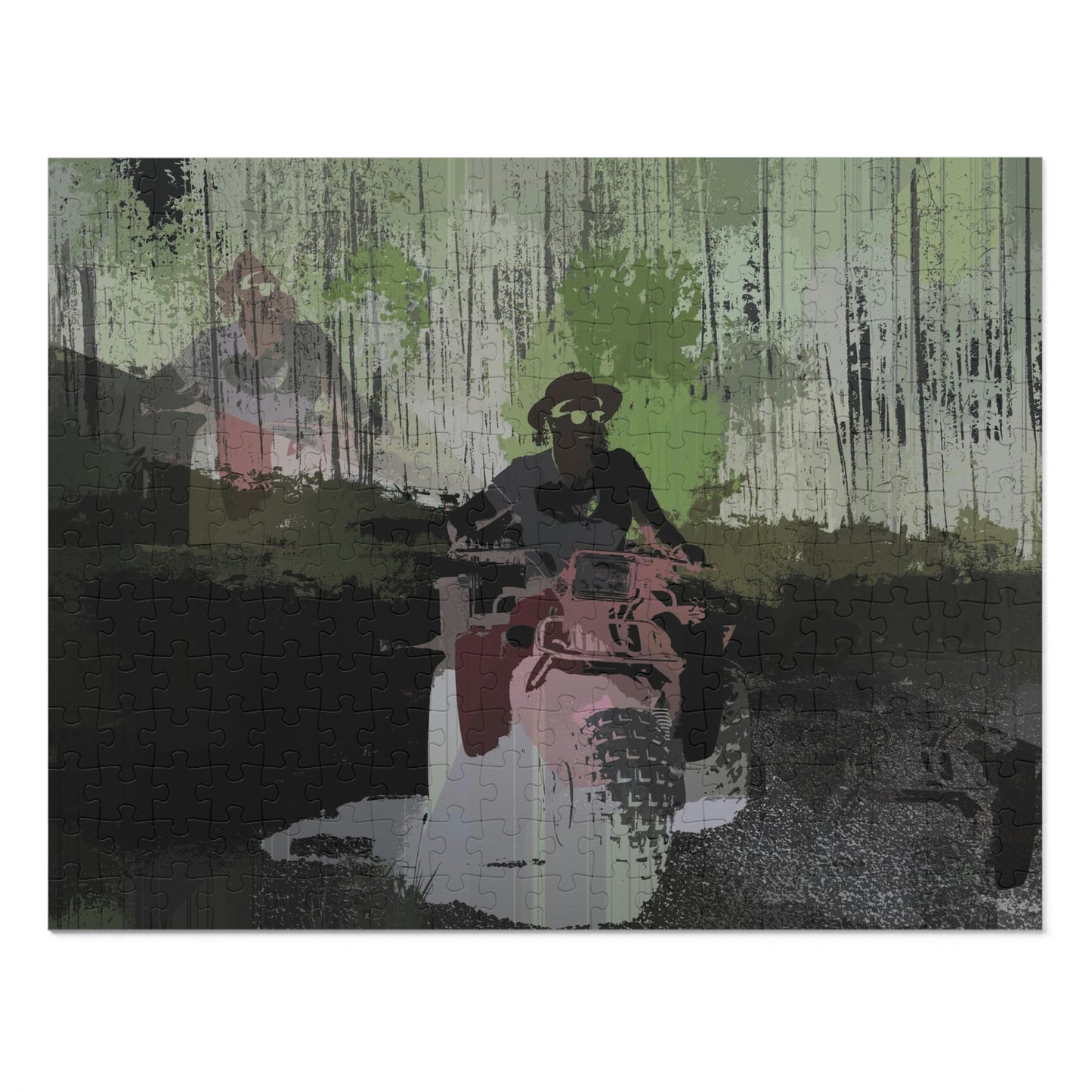 Jigsaw Puzzle (30, 110, 252, 500,1000-Piece) ... 3-Wheeln' N' Groovin The Mountain Roads ... Central Idaho ... Original Works ...