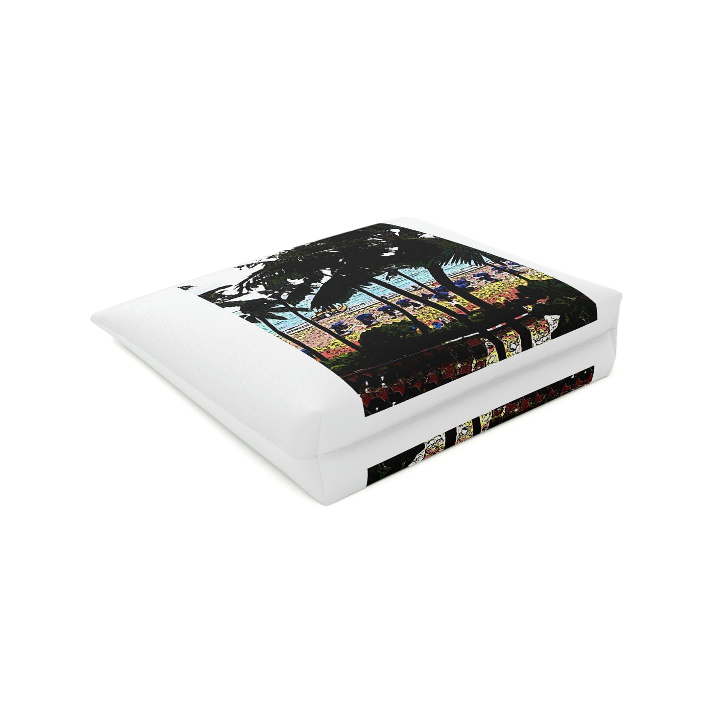 Cotton Cosmetic Bag ... "A Beautiful Beach Amongst The Palms" ... The Outrigger Waikiki, Honolulu, Oahu ... Original Works ...