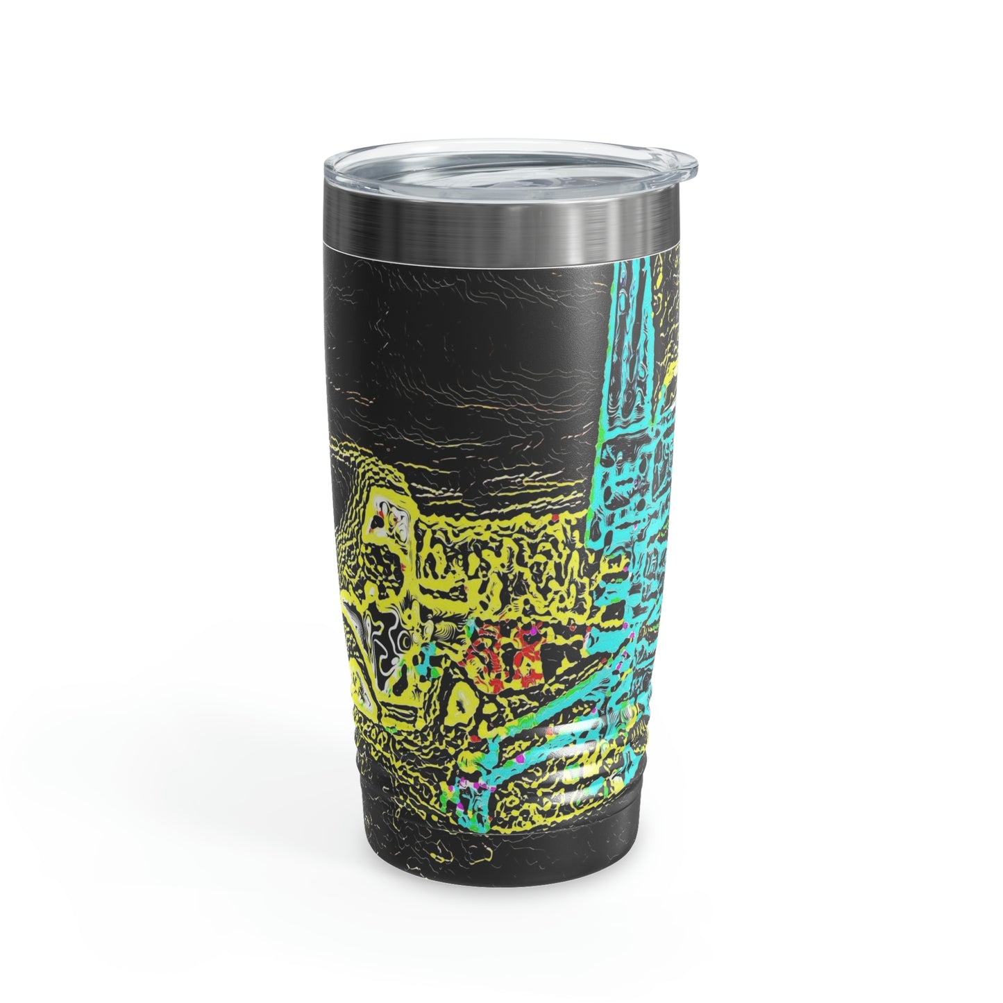 Ringneck Tumbler, 20oz ... "Snow Vehicle In Snow Storm At-Rest" ... Circa 12Mar23 ... Central Idaho ... 18-Hours Rendering Time: Original Works ...