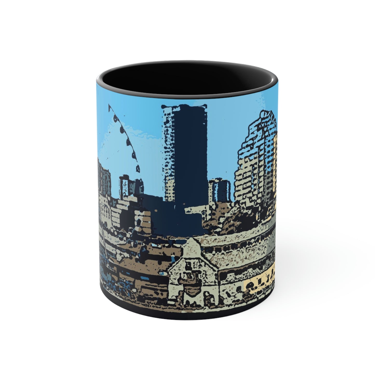Accent Coffee Mug, 11oz ... That Classic Wheel ... 'Seattle's Wheel' ... & An Old Classic Waterside Vendors ...  'Family Archives' ... Original Works ...