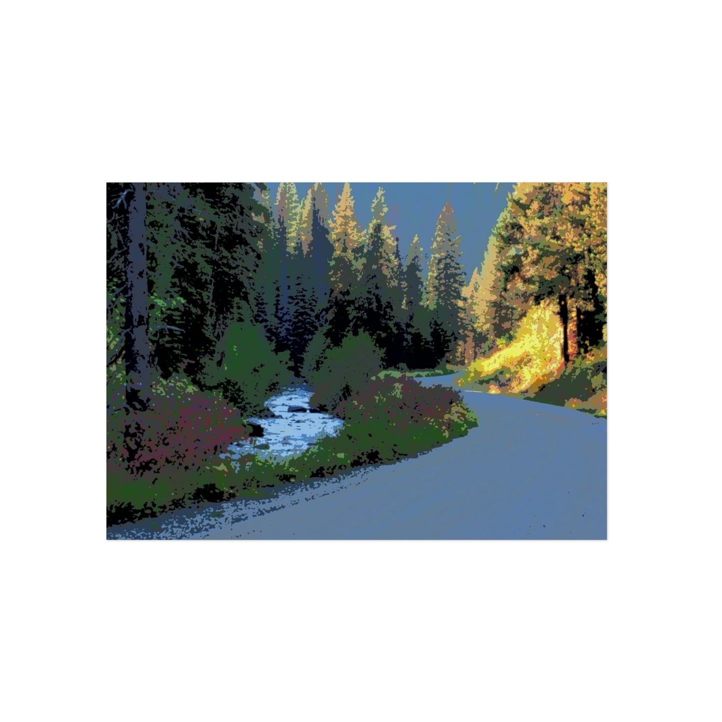 Aluminum Composite Panels ... A Mountain River ... A Mountain Road ... "Parallels That Follow Their Mutual Journeys ..." ... Red River, Idaho ... Autumn 2022 ... Original Works ...