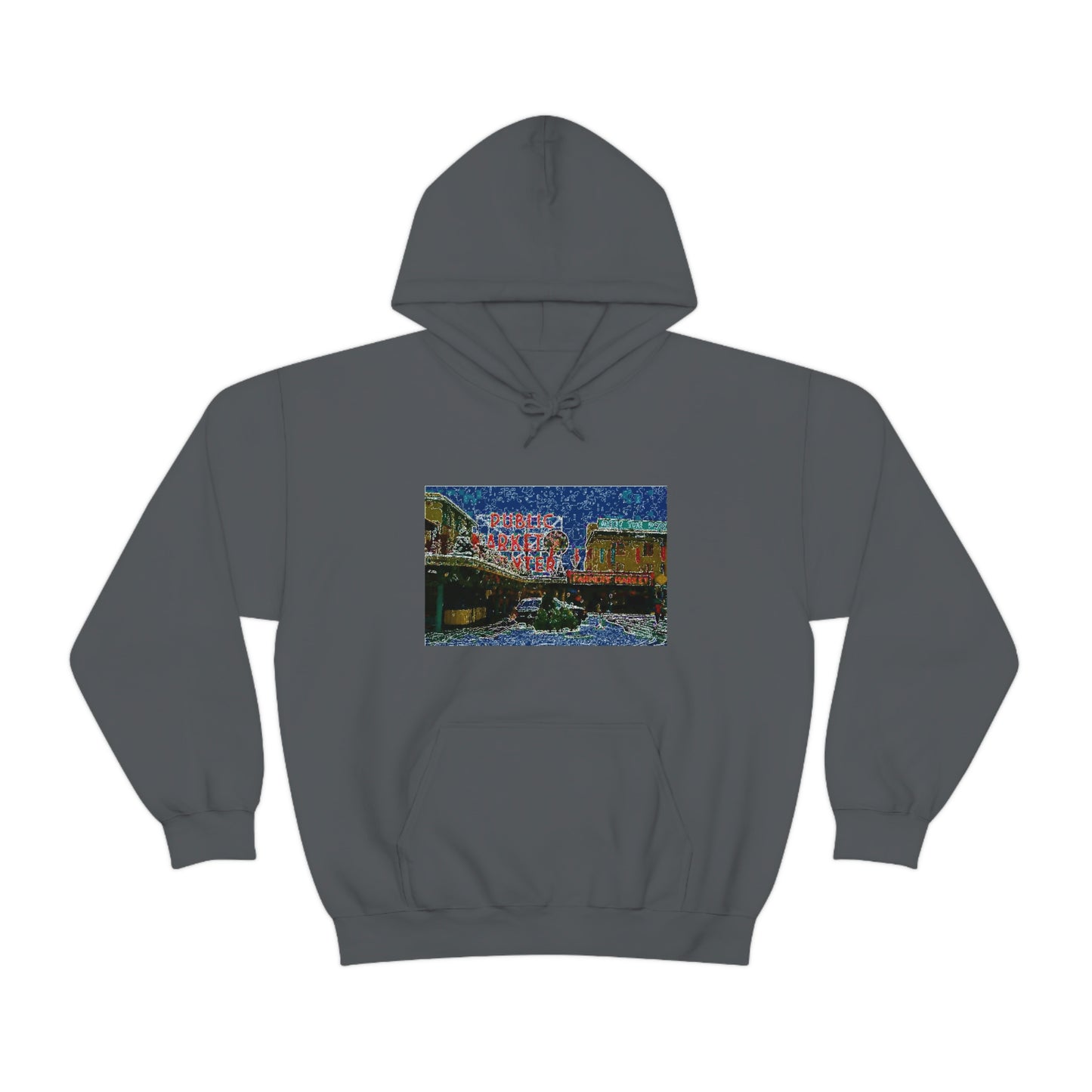 Unisex Heavy Blend™ Hooded Sweatshirt ... Pike Place Market: 'The Public Market', Seattle, Washington. Circa Fall 2013 ...