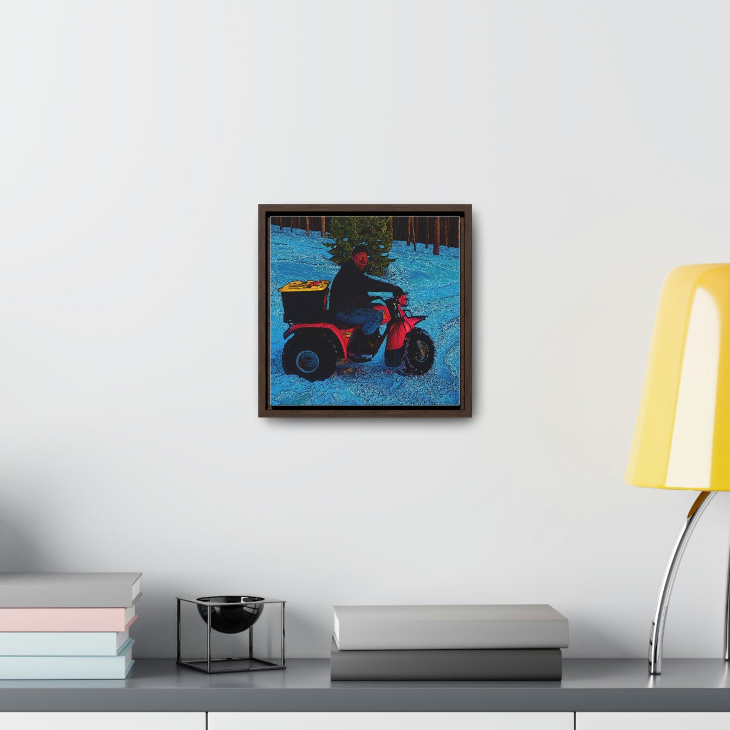 Gallery Canvas Wraps, Square Frame ... There's 2-Wheelin ... There's 4-Wheelin ... 'And-Of-Course' ... "There's 3-Wheelin-In-The-Snow" ...  Original Works ...