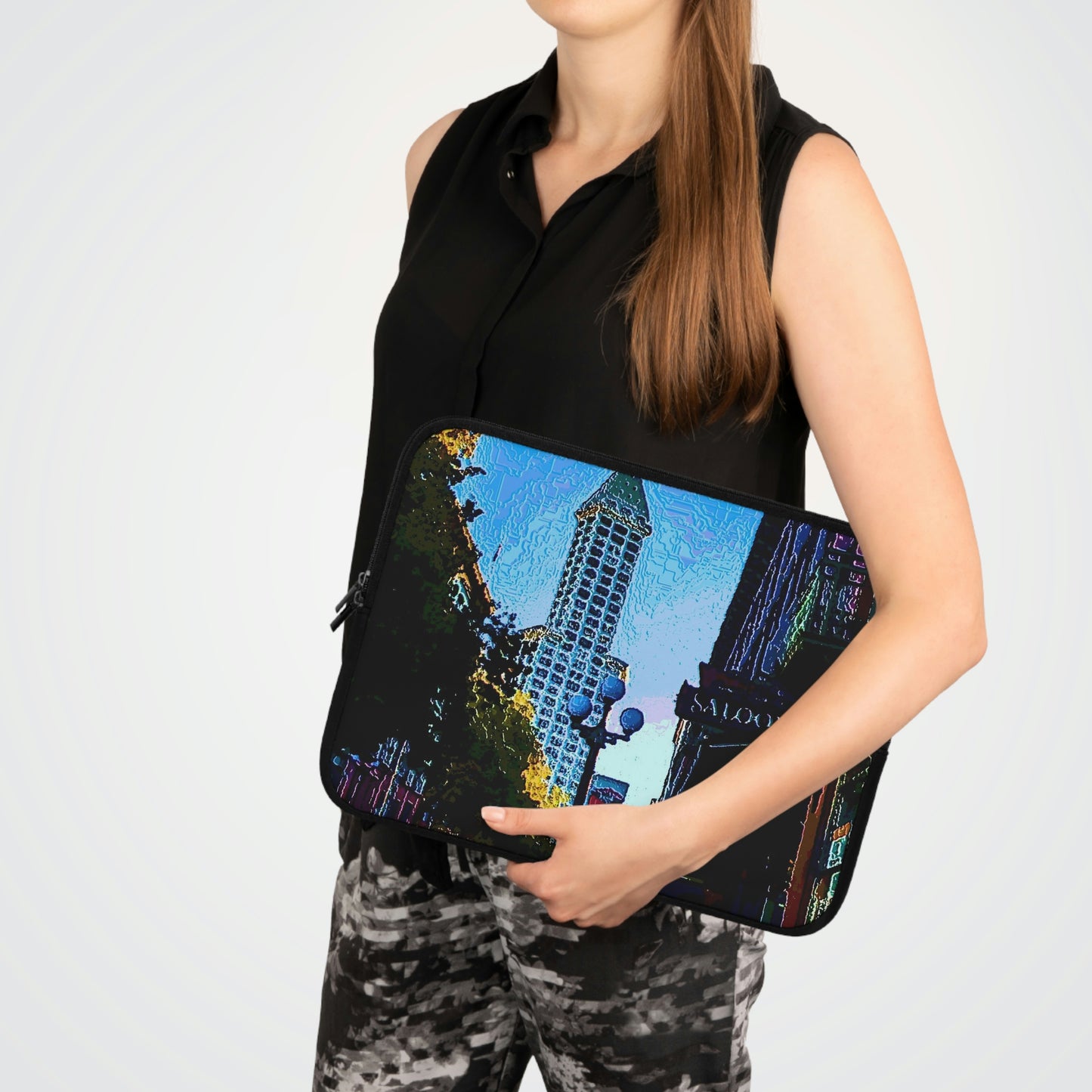 Laptop Sleeve ...  Pioneer Square & Smith Tower ... 'That World Famous View' ... Colleague Supplied Photo ... Original Works ...