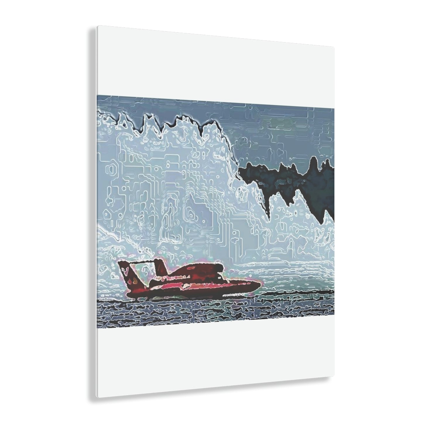 Acrylic Prints ... Seattle Columbia Cup On Lake Washington ... "Dave Wilcox Heads For The Win" ... Associate Gift-Photo ... Original Works ...