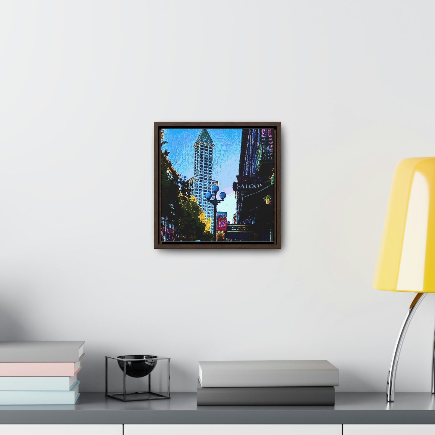Gallery Canvas Wraps, Square Frame ...  Pioneer Square & Smith Tower ... 'That World Famous View' ... Colleague Supplied Photo ... Original Works ...