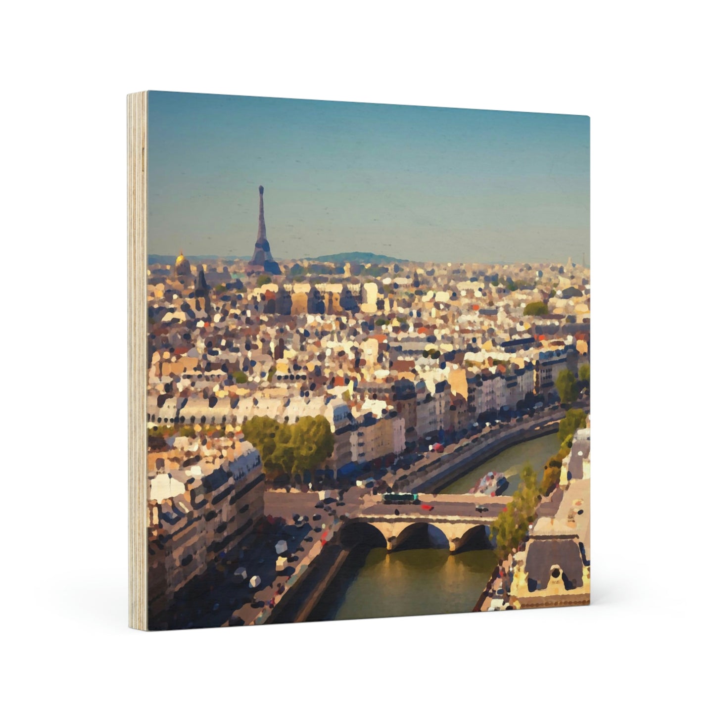 Wood Canvas ... Au Paris ... "Along The River Seine" ... Barbara Joan Bonnell-Holt: 1972 ... Original Works ...