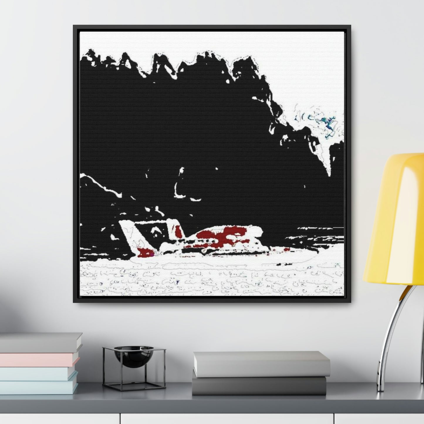 Gallery Canvas Wraps, Square Frame ...  Seattle Columbia Cup On Lake Washington ... "Dave Wilcox Heads For The Win" ... Associate Gift-Photo ... Original Works ...