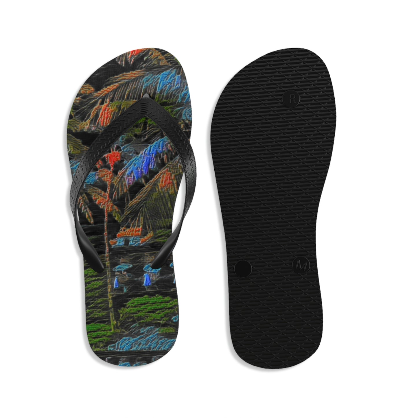 Unisex Flip-Flops ... "The Royal Hawai'ian: Waikiki Beach_Beach" ... Honolulu, HI ... Ocotber 2014 (Halloween) ... Original Works ...