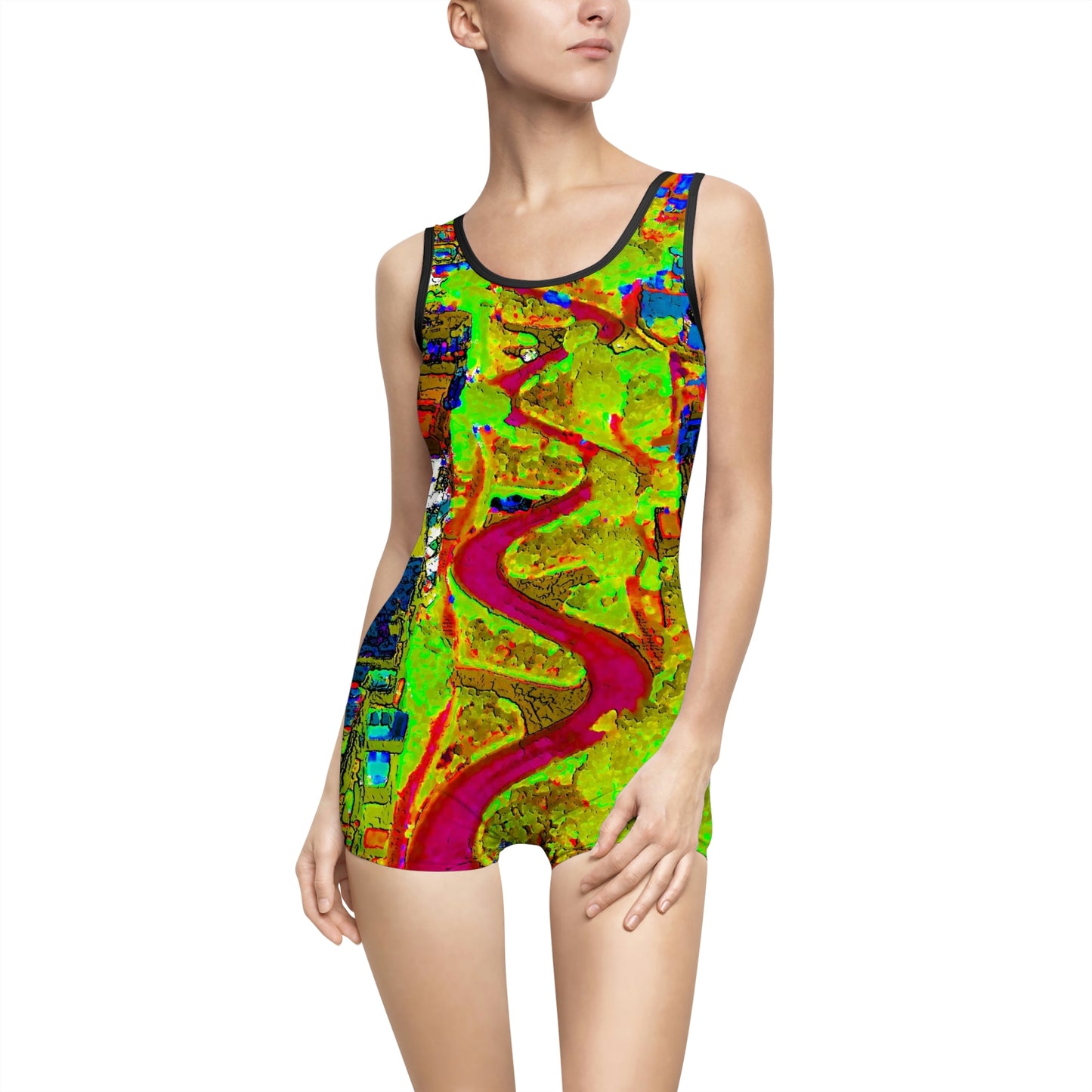 Women's Vintage Swimsuit ... A Crazy Street ... 'Eight Winding Curve-Switchbacks' ... "Lombard Street, San Francisco, CA' ... Family Archives: 1970's ... Original Works ...