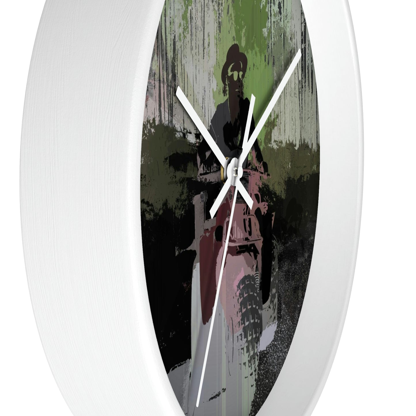 Wall clock ... 3-Wheeln' N' Groovin The Mountain Roads ... Central Idaho ... Original Works ...