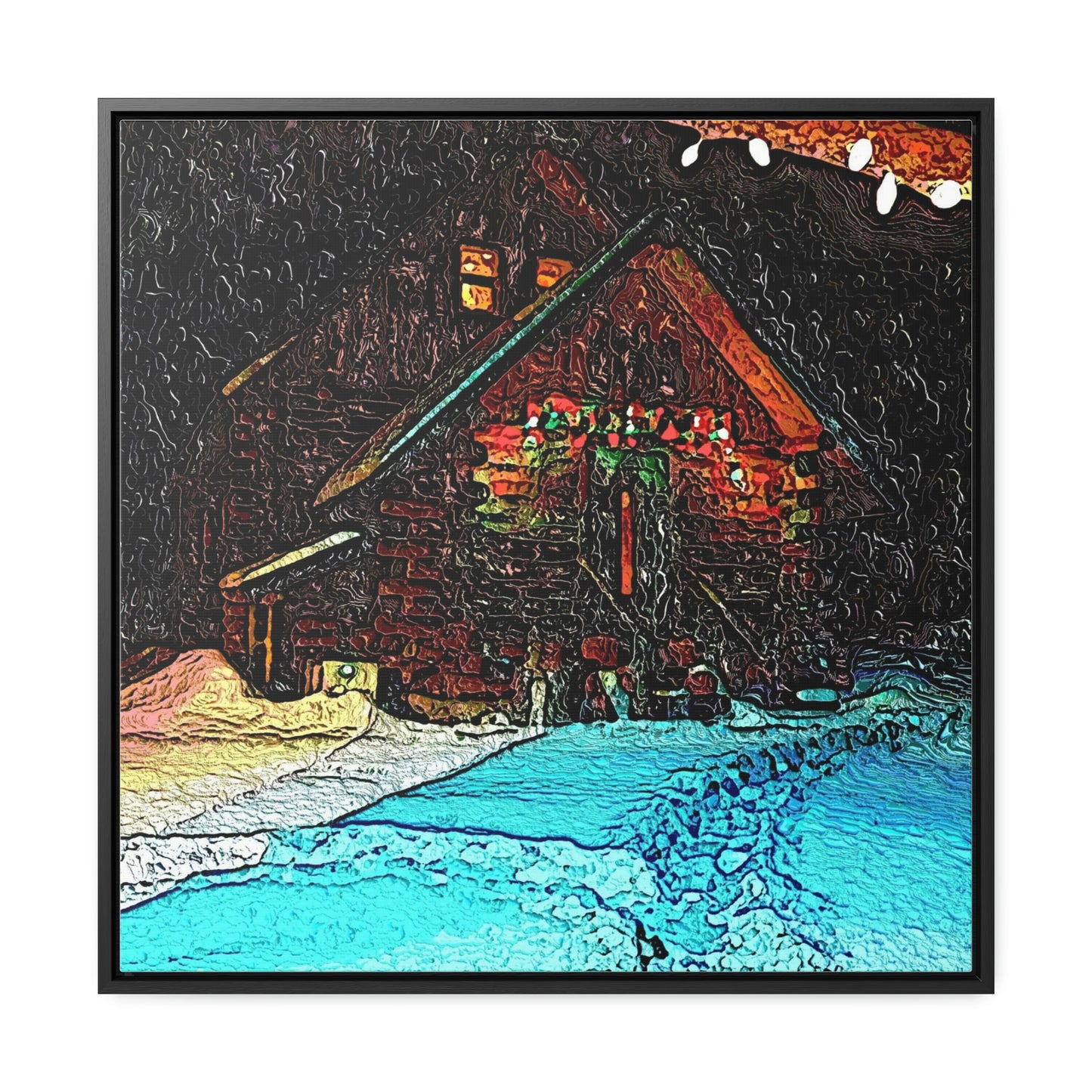 Gallery Canvas Wraps, Square Frame ... A Very Snowy November 2022 ... 'Mountains Of Central Idaho' ... Rhett Creek & Beyond ... Original Works: 10 Hours Rendering Time ...