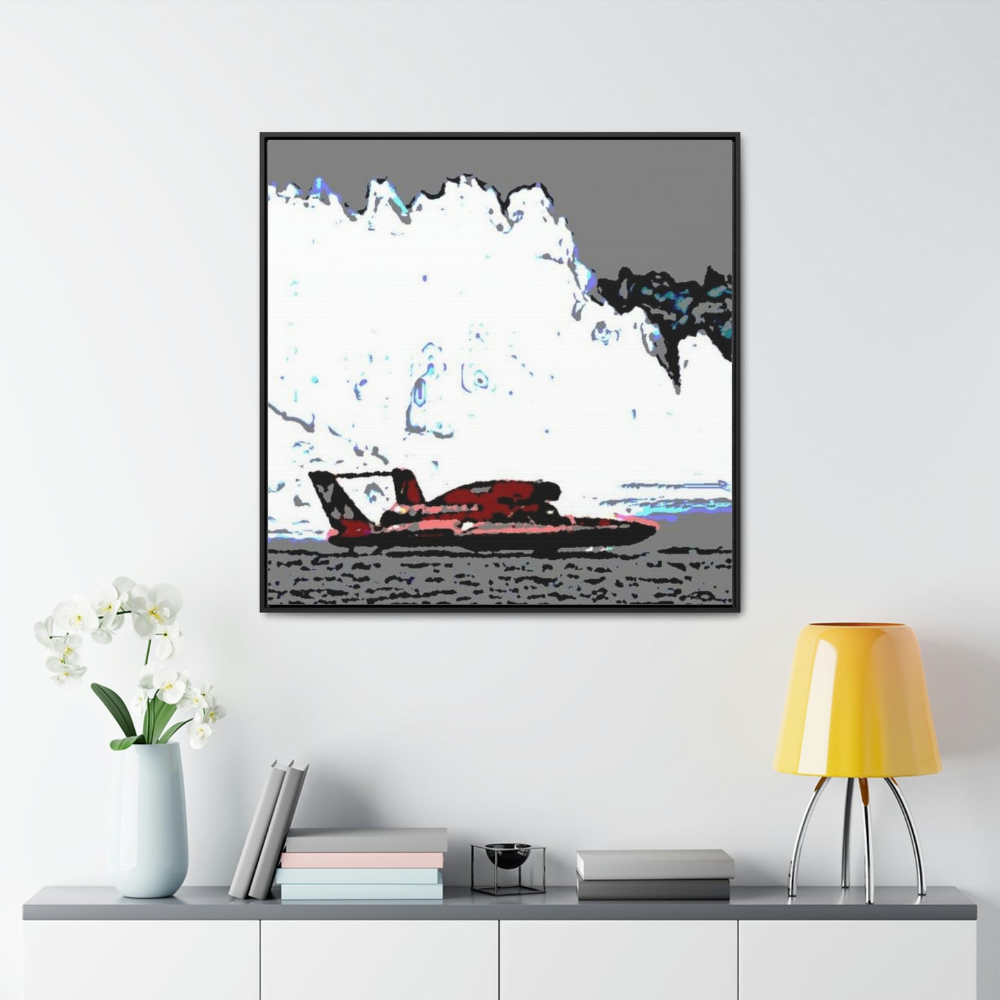 Gallery Canvas Wraps, Square Frame ...  Seattle Columbia Cup On Lake Washington ... "Dave Wilcox Heads For The Win" ... Associate Gift-Photo ... Original Works ...