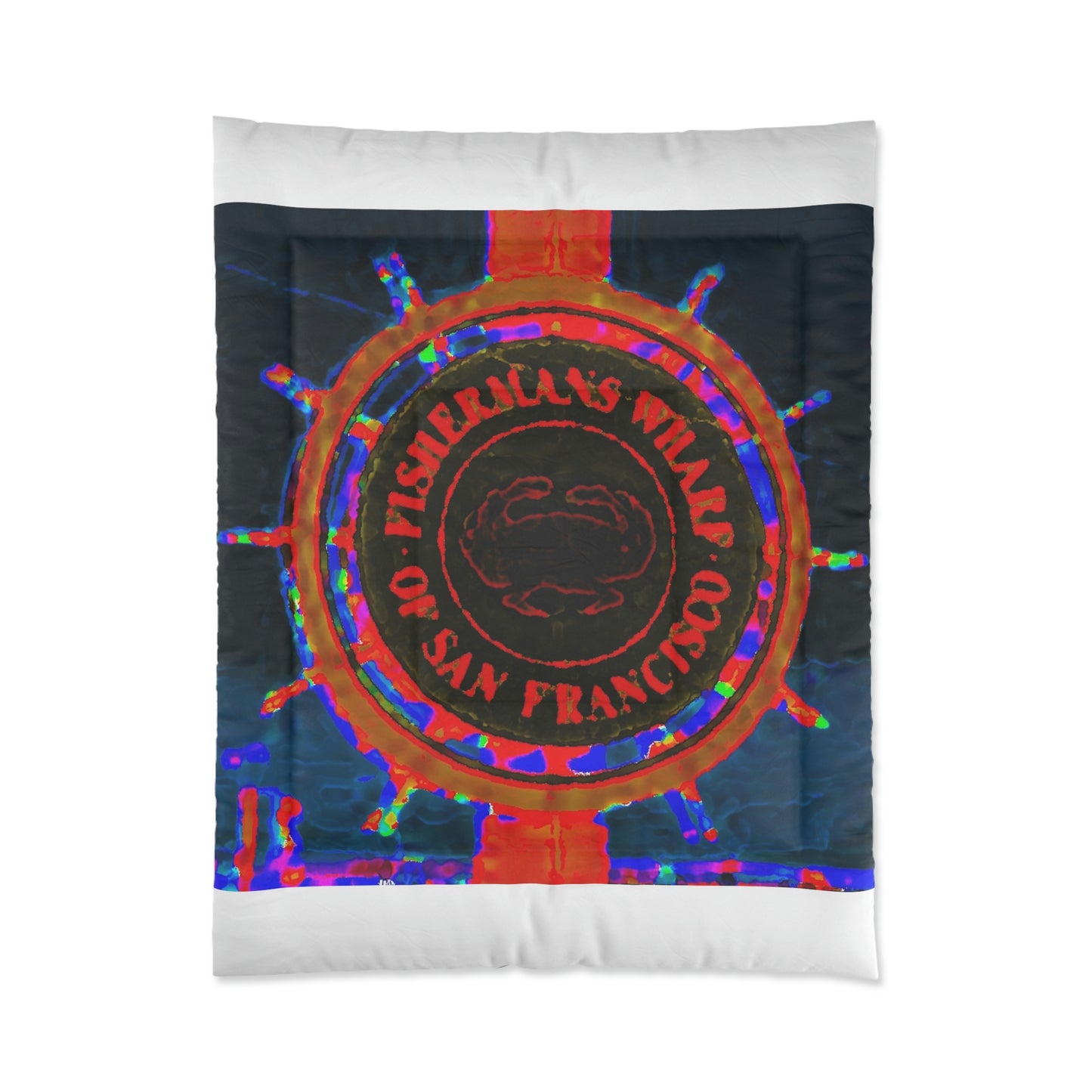 Comforter ... "No.9 Fishermen's Grotto - Fishermen's Wharf, SF, California" ... Family Archives: 1970's ... Original Works ...