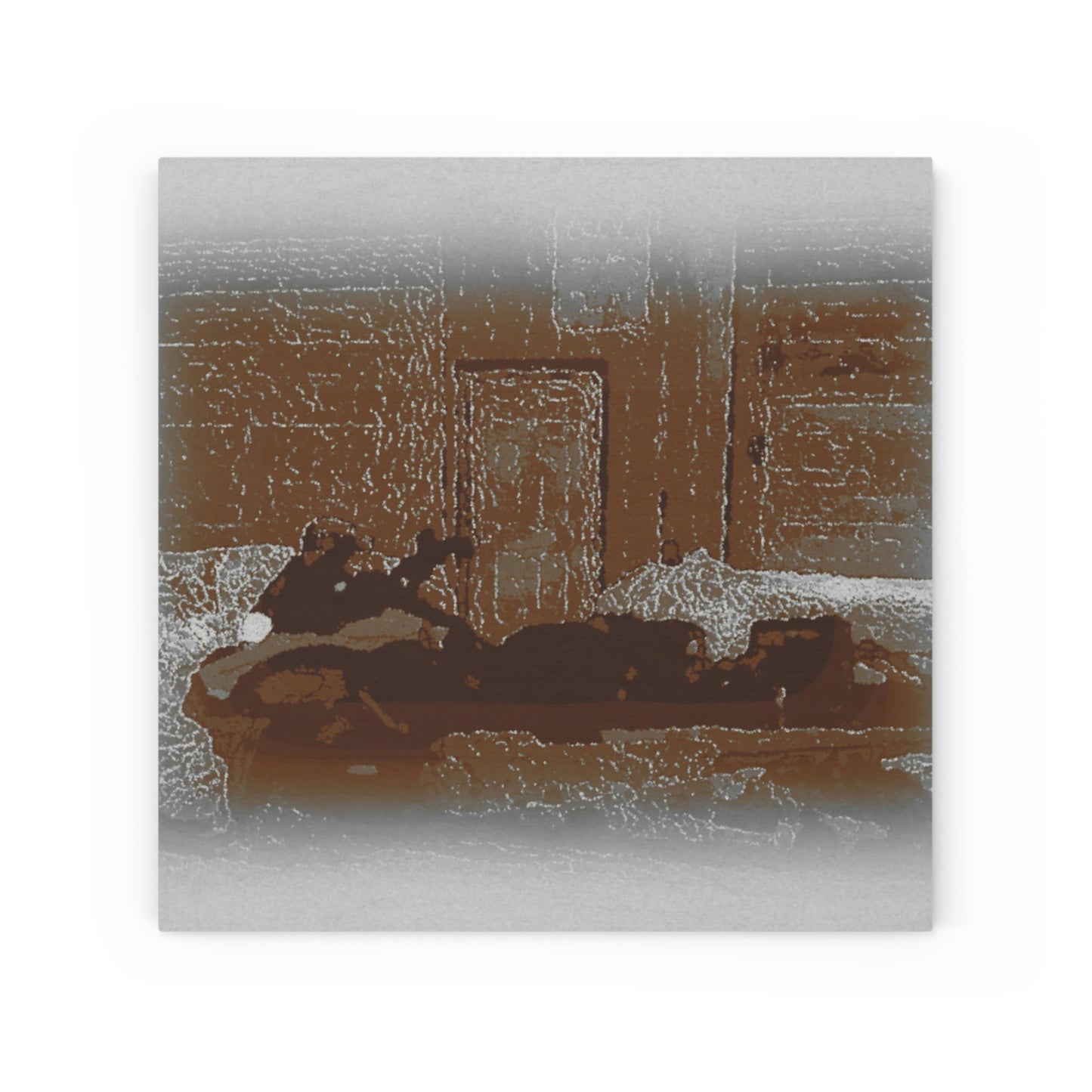 Wood Canvas ... Snowmobile: Old_Photo_Approach: Sepia Scripts & Some Nominal Framming. Rendering Time: 6 Hours ...