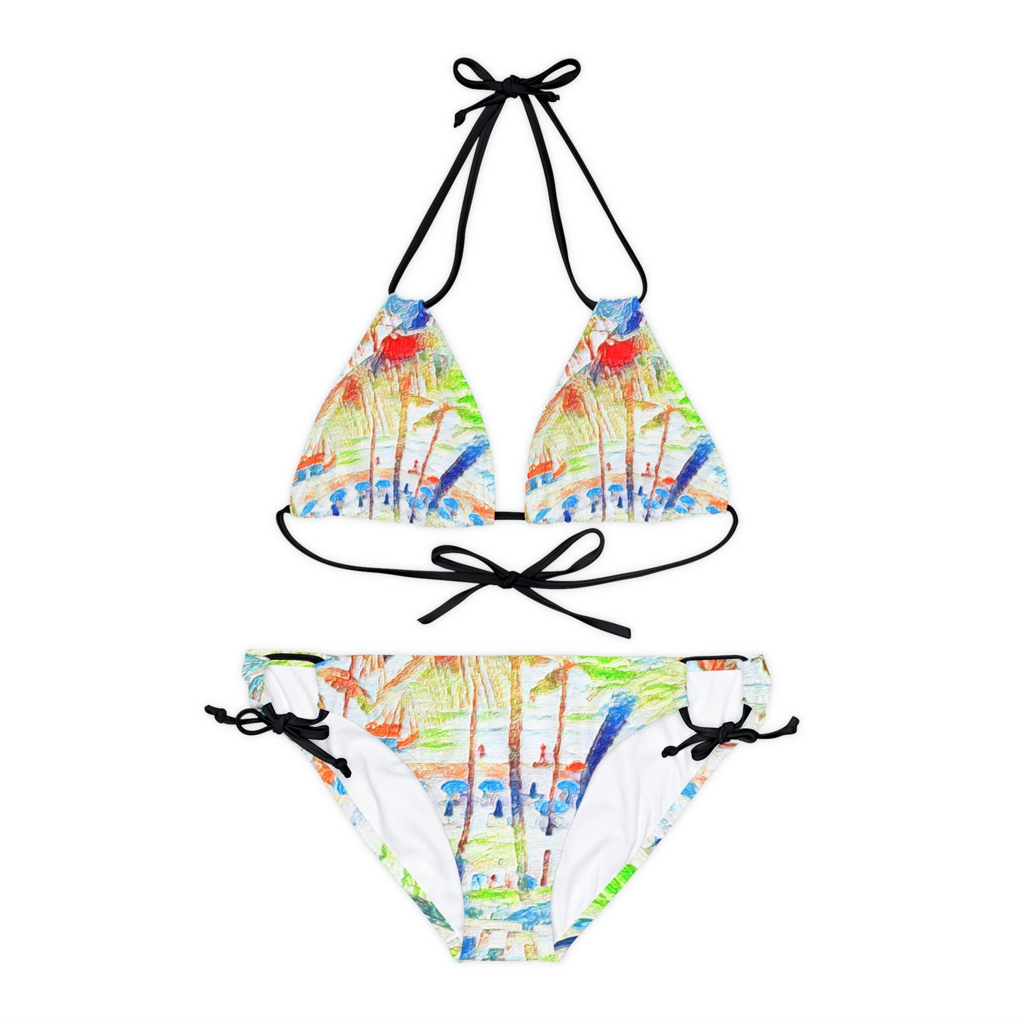 Strappy Bikini Set (AOP) ... "The Royal Hawai'ian: Waikiki Beach_Beach" ... Honolulu, HI ... Ocotber 2014 (Halloween) ... Original Works ...